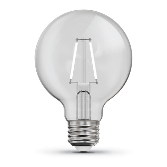 11.5W (100W Replacement) Daylight (5000K) Globe Shape (E26 Base) Exposed White Filament LED Bulb (3-Pack)