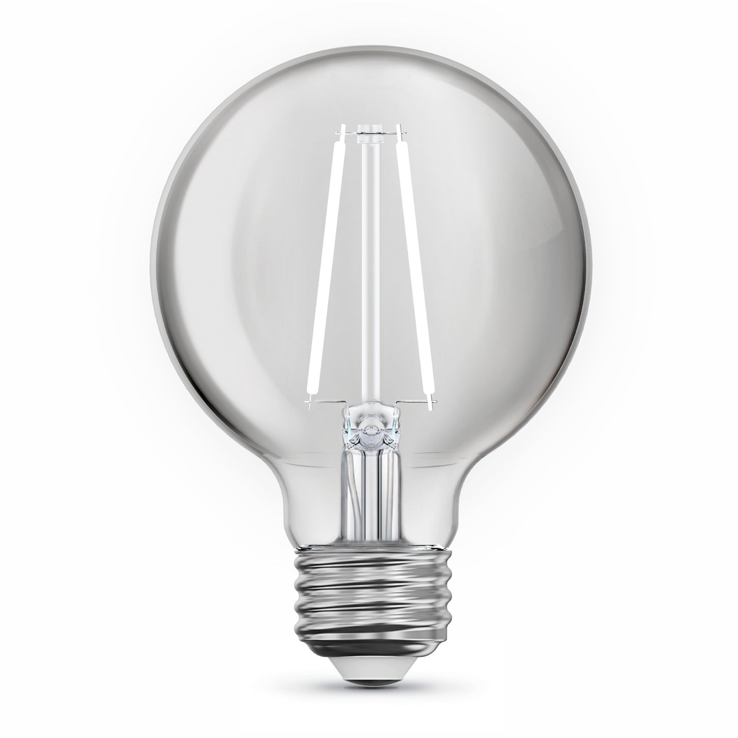 5.5W (60W Equivalent) Soft White (2700K) Globe Shape (E26 Base) Exposed White Filament LED Bulb (3-Pack)