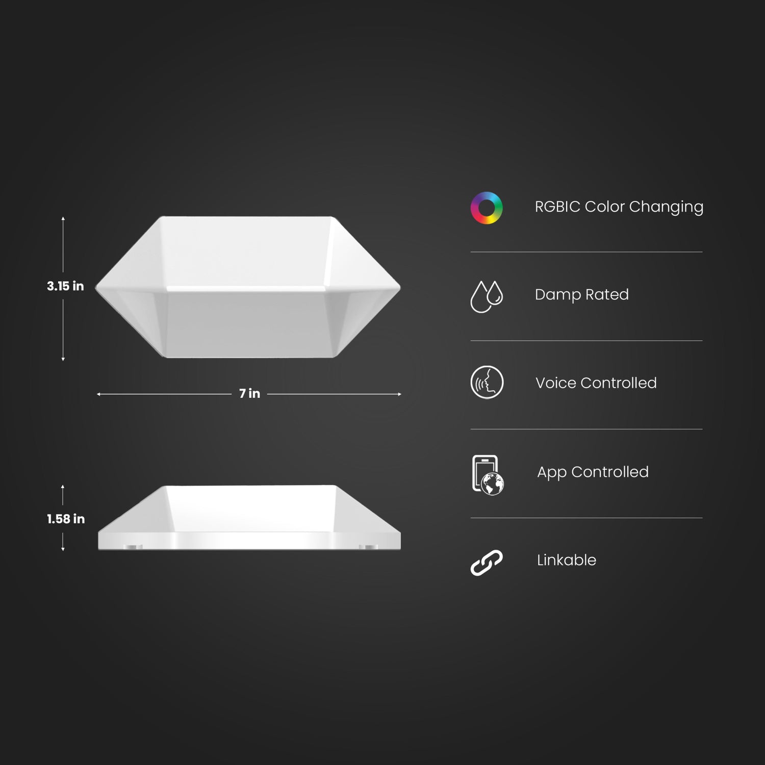 Smart Linkable Hexagon Light Tiles 6-Pack Starter Kit