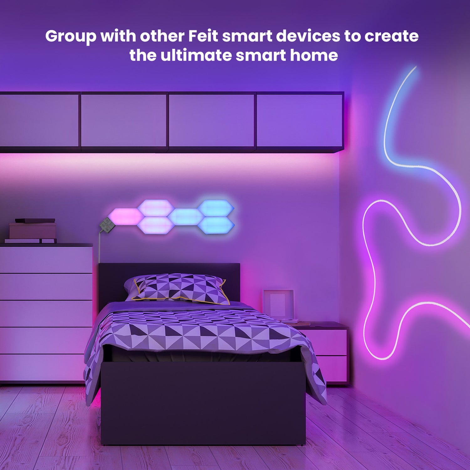 Smart Linkable Hexagon Light Tiles 6-Pack Starter Kit