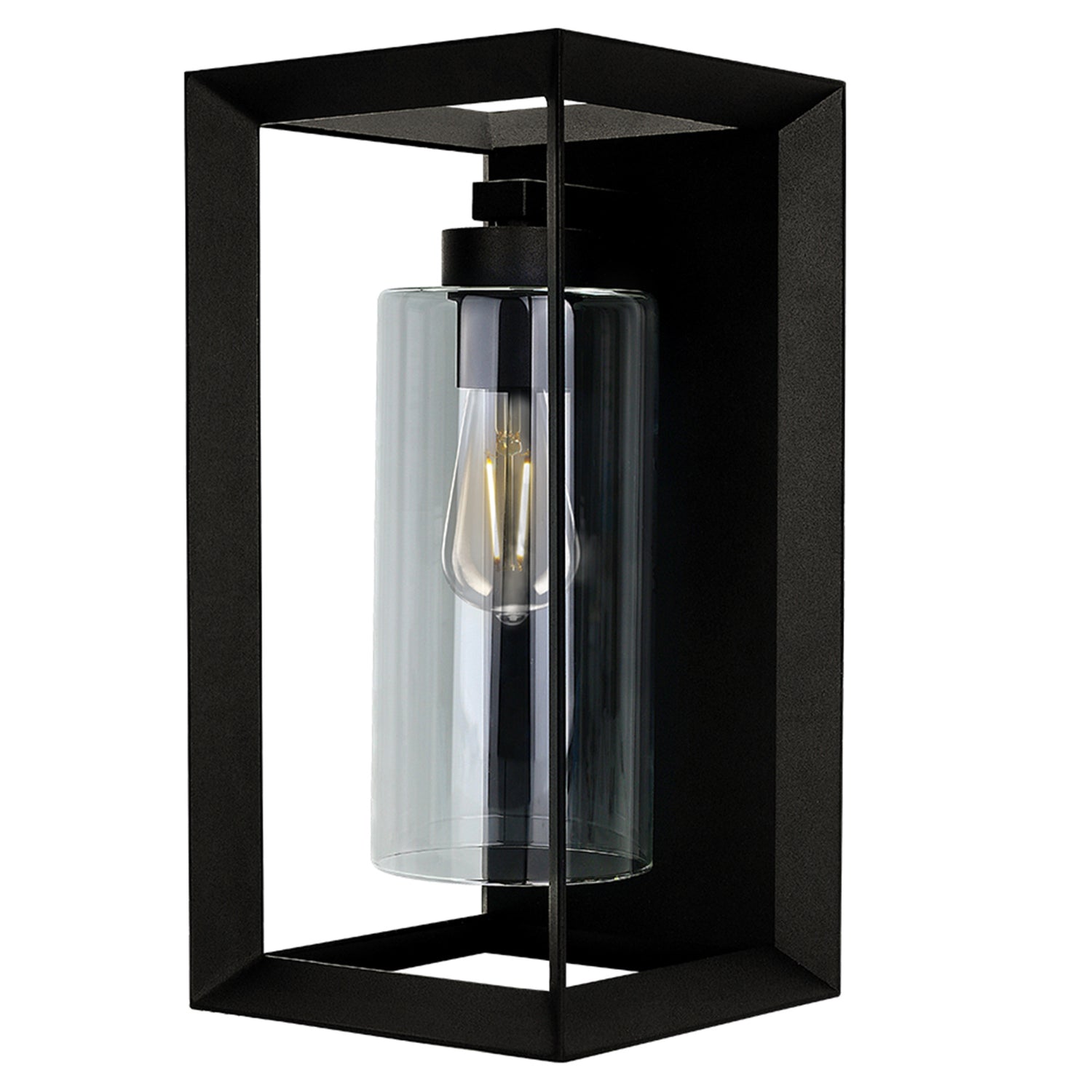 14 in. Rectangular LED Lantern, Black