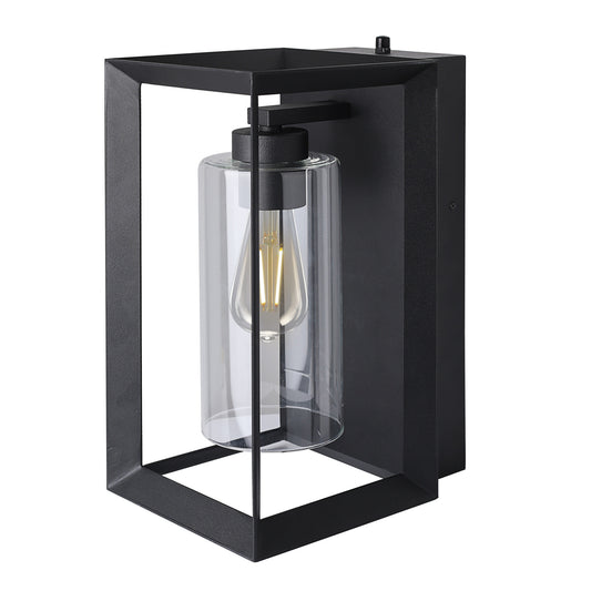 14 in. Rectangular LED Lantern, Black