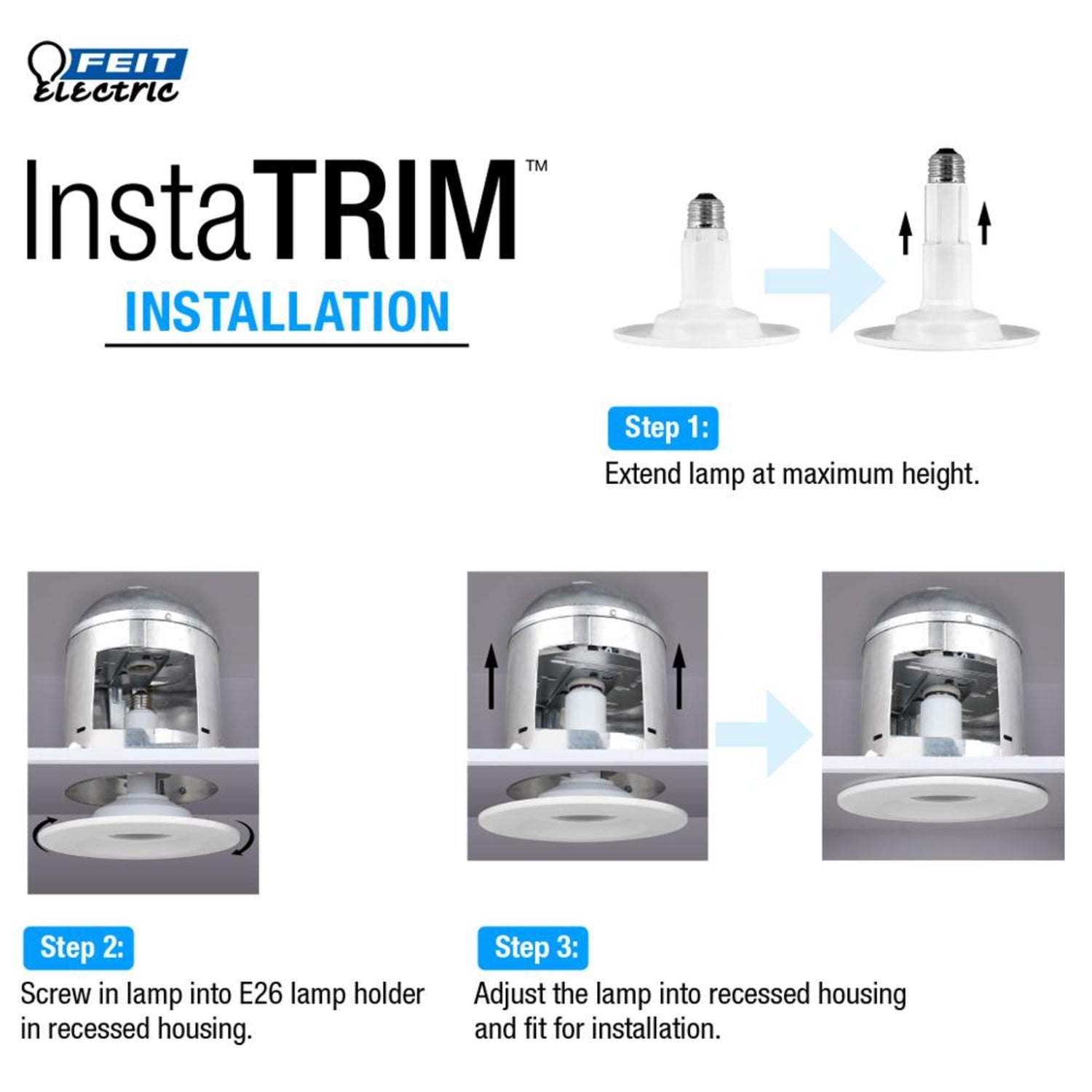 InstaTrim 4 in. Daylight Integrated LED Recessed Downright (2-pack)