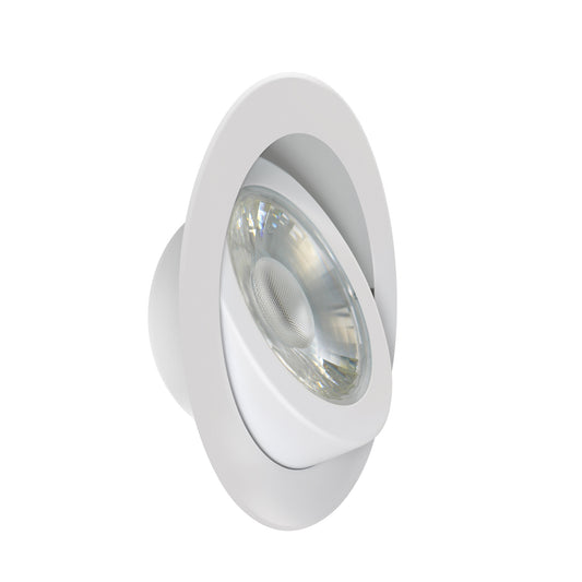 4 in. 11W (50W Replacement) Selectable White (5CCT) Tethered J-Box Adjustable Angle Recessed LED Downlight