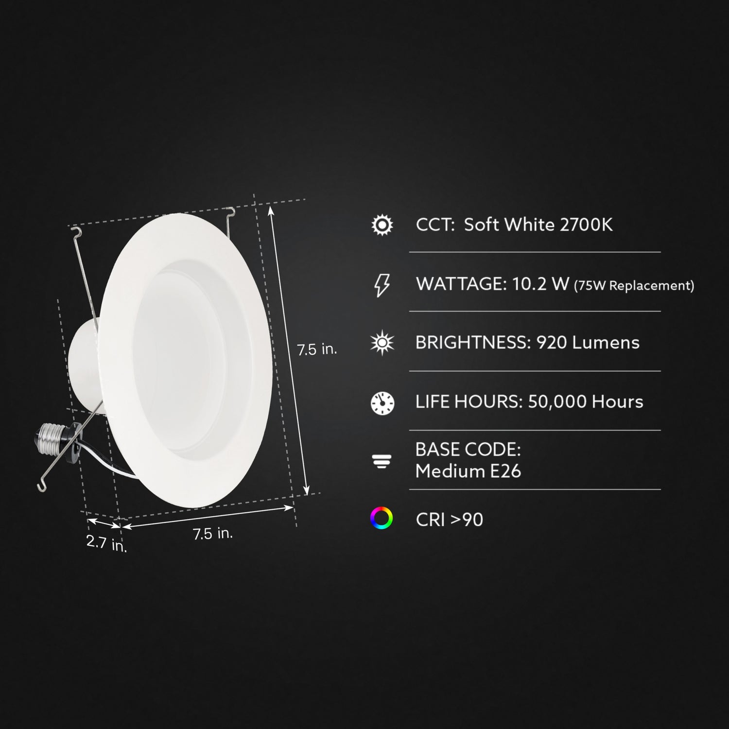 925 Lumens 2700K 5/6 in. Dimmable Enhance LED Recessed Downlight (6-Pack)