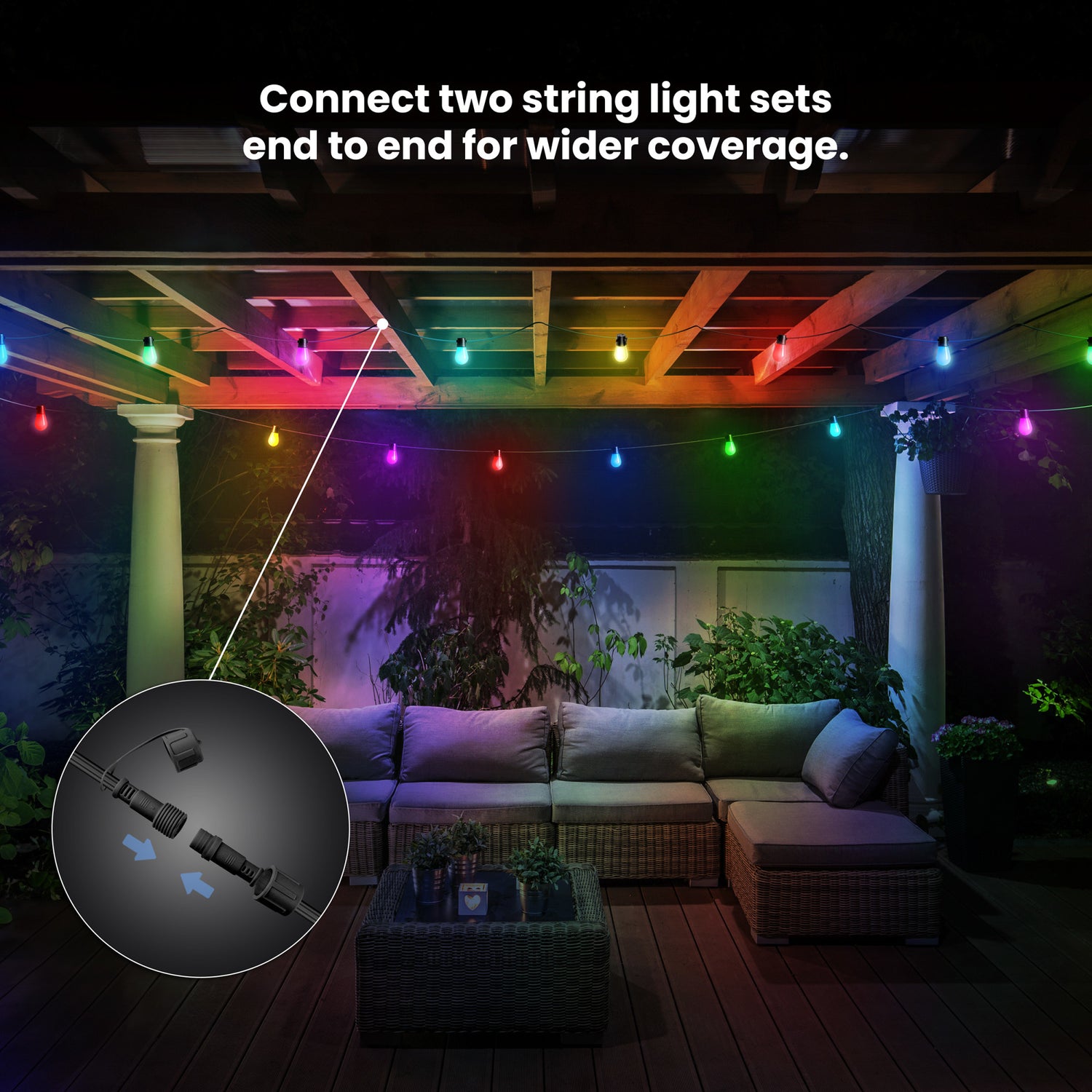 24 ft. Color Changing Smart LED String Lights