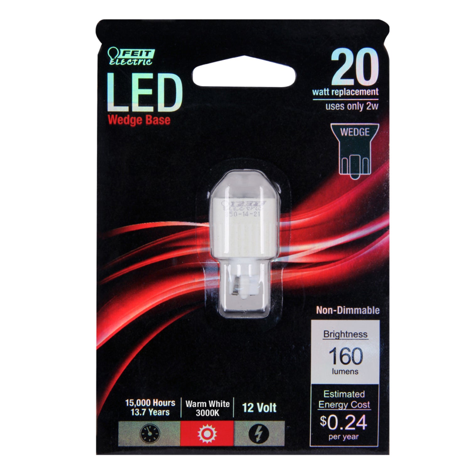 20 W Equivalent Warm White Capsule Landscape LED Light Bulb