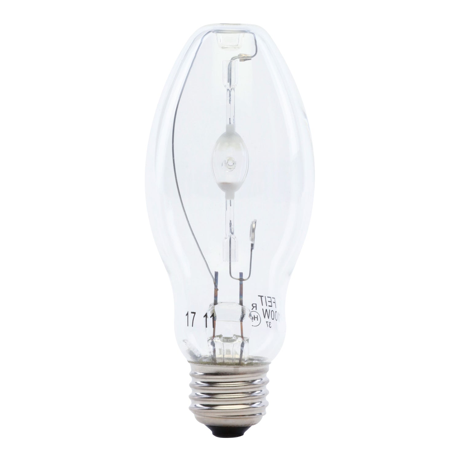 100W Cool White (4000K) ED17 Shape E26 Medium Base Clear Metal Halide High Intensity Discharge HID Light Bulb