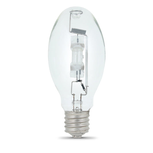 100W Cool White (4200K) ED17 Shape E26 Medium Base Clear Metal Halide High Intensity Discharge HID Light Bulb