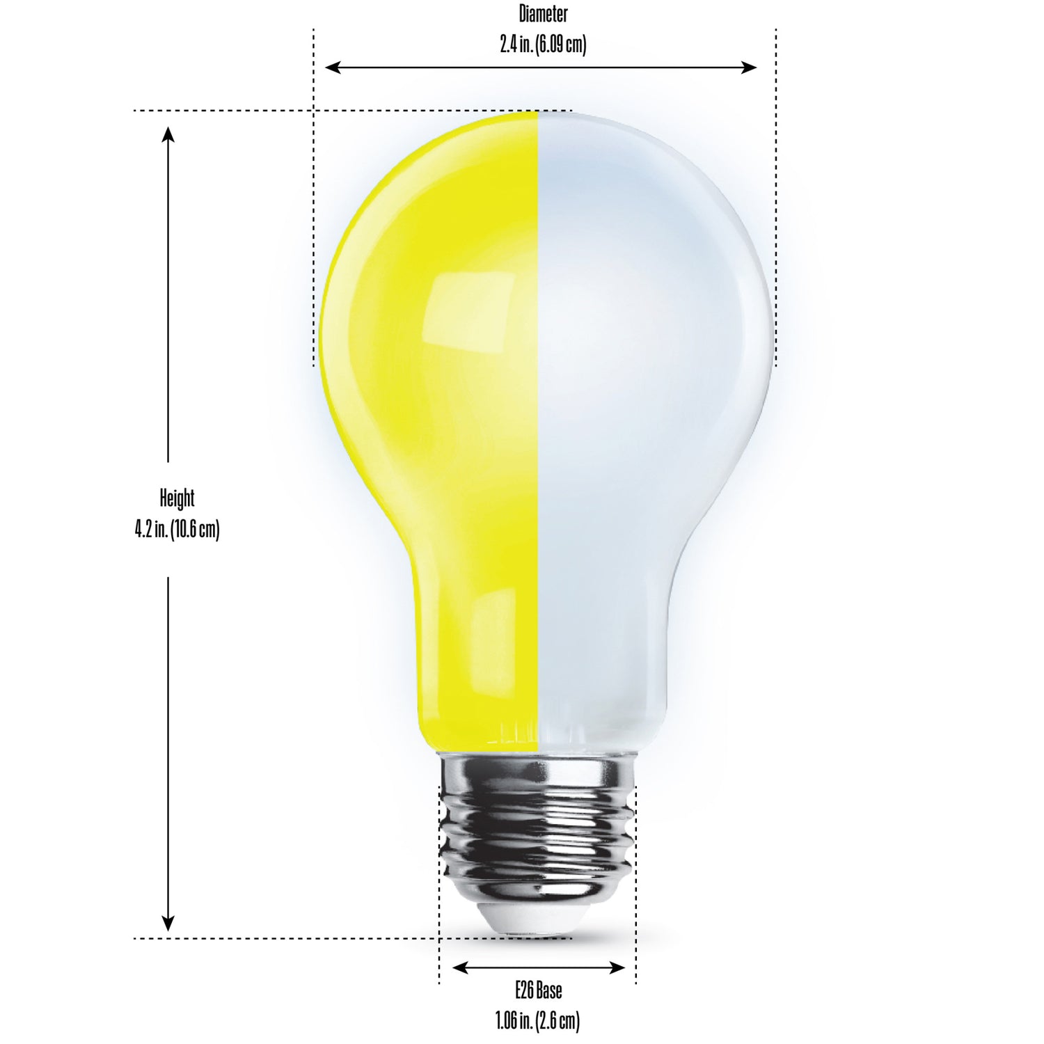 60W Equivalent A19 Color Selectable LED Bug Light