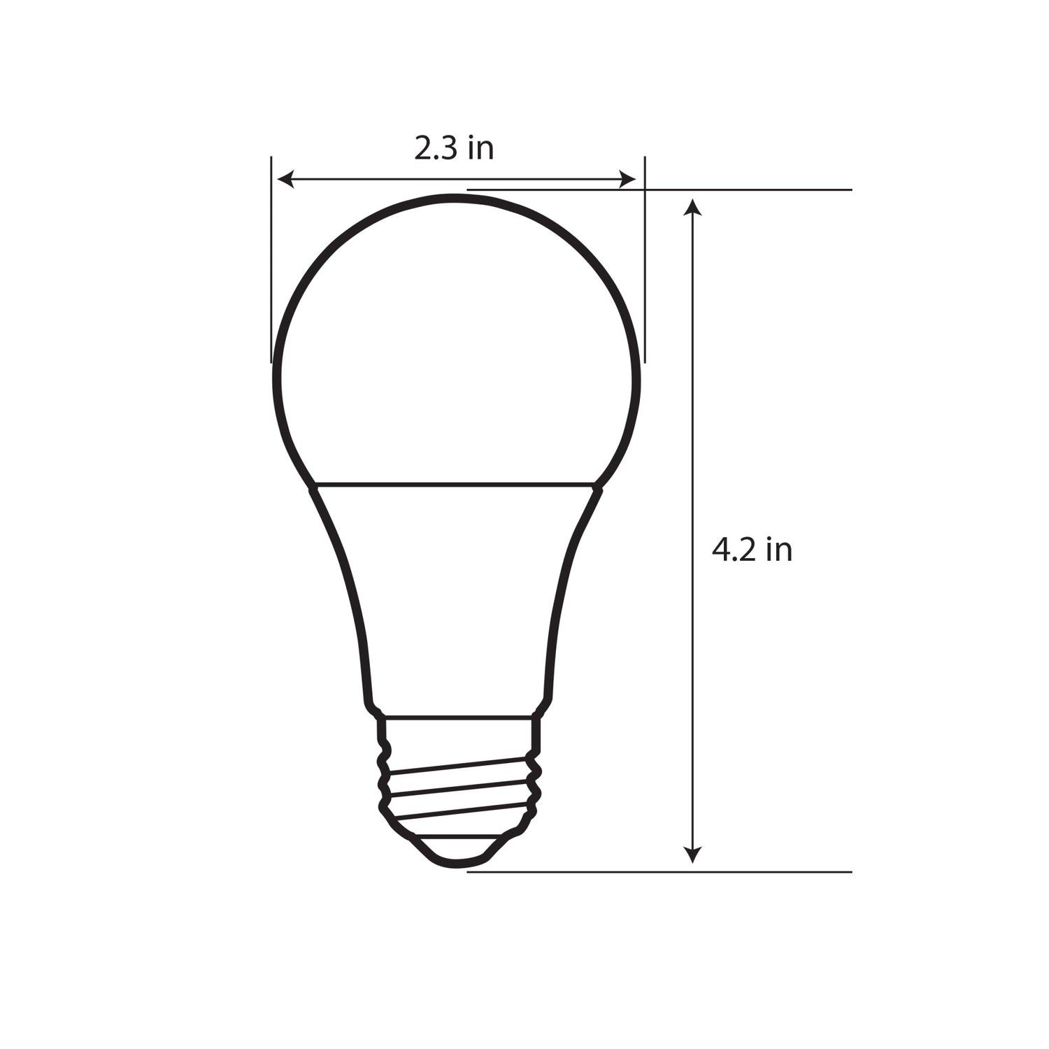 8.8W (60W Replacement) Bright White (3000K) A19 Garage Bulb LED