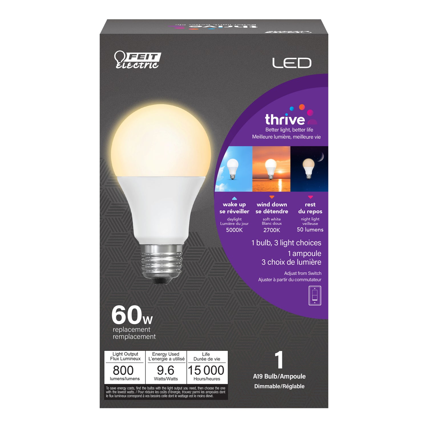 A19 Day & Night Circadian + Night Light LED Light Bulb