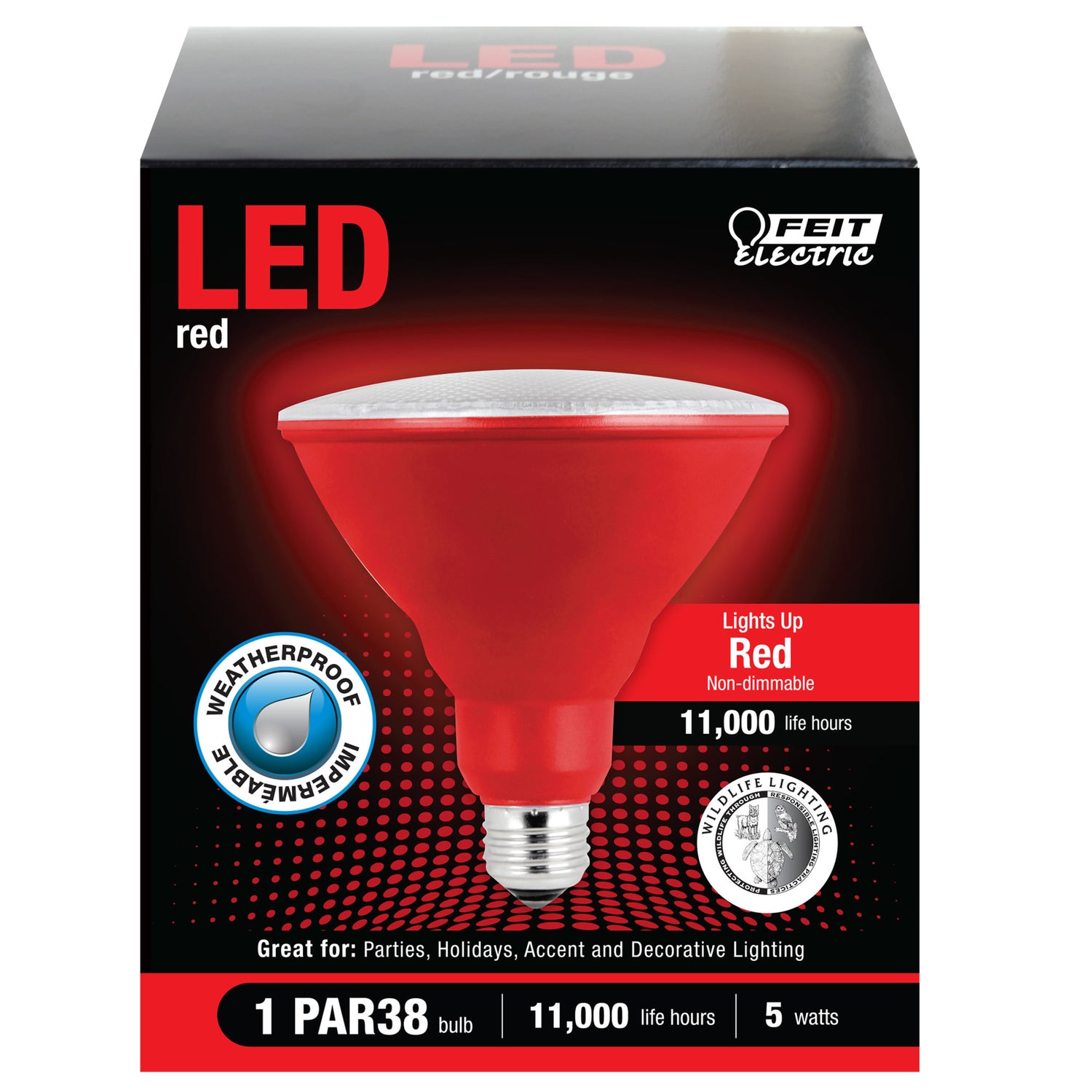 Red PAR38 Non-Dimmable LED Reflector Light Bulb (24-Pack)