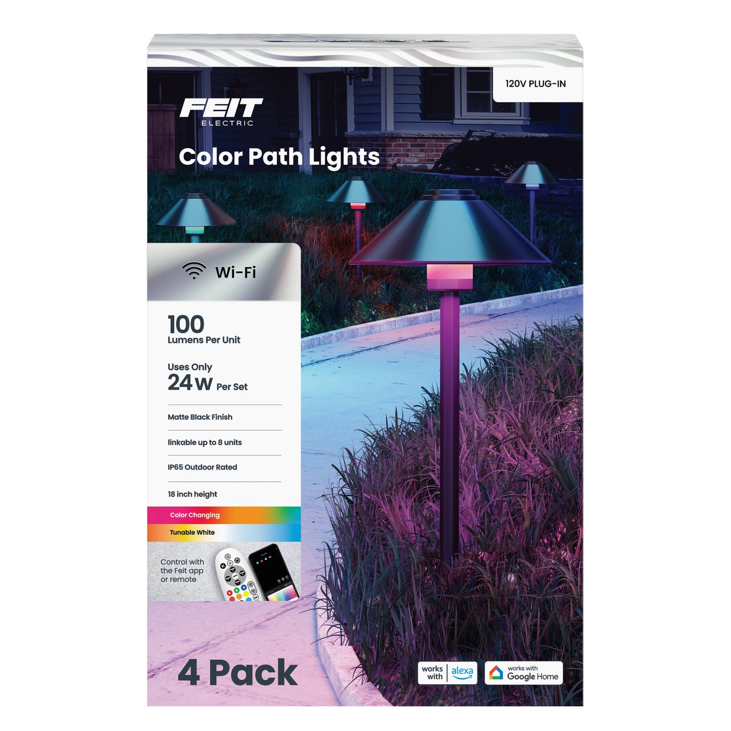 Smart Color Changing and Tunable White Path Lights (4-Pack)