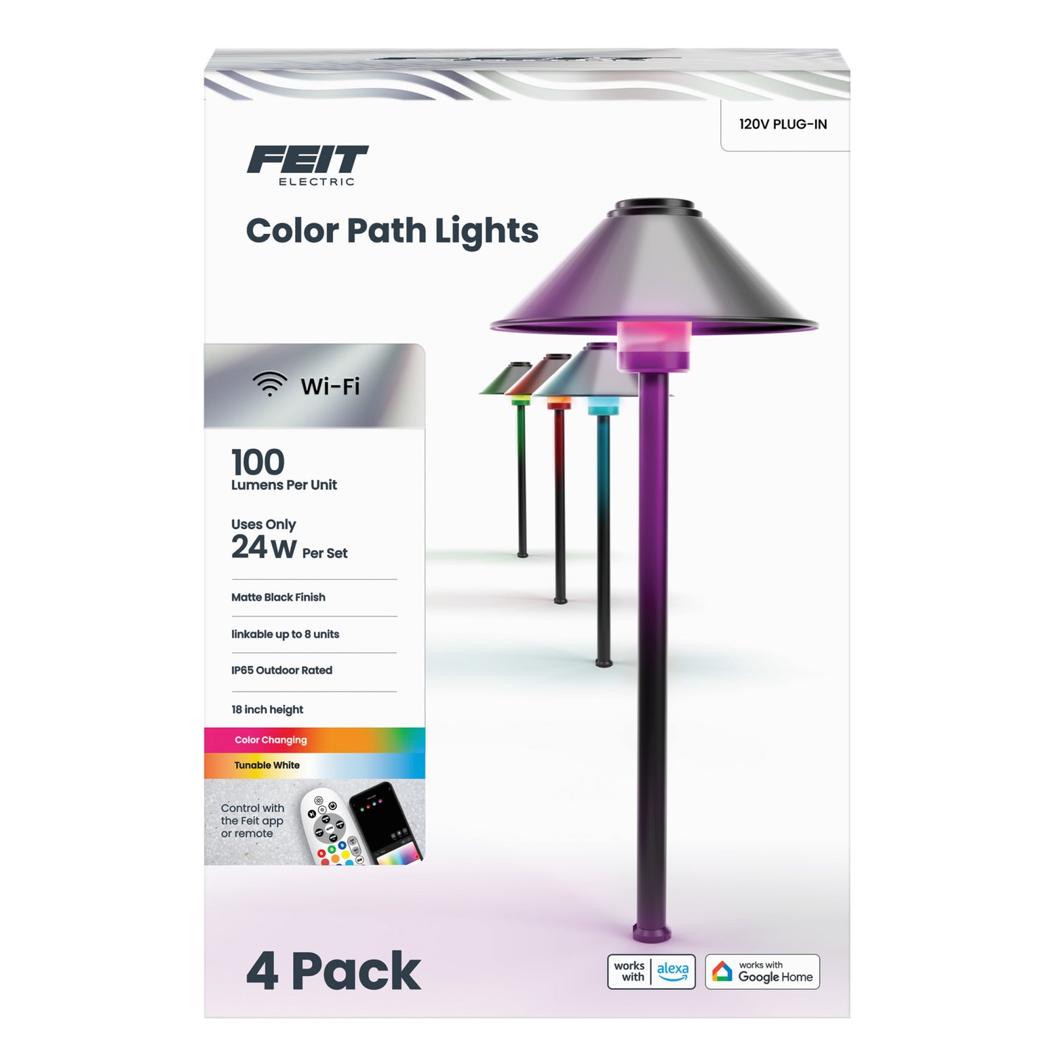 Smart Color Changing and Tunable White Path Lights (4-Pack)