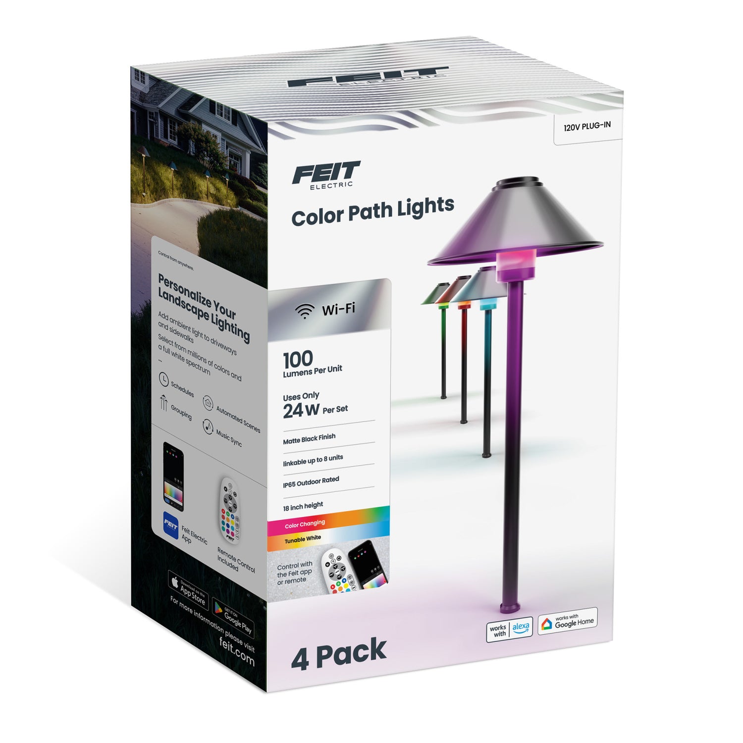 Smart Color Changing and Tunable White Path Lights (4-Pack)