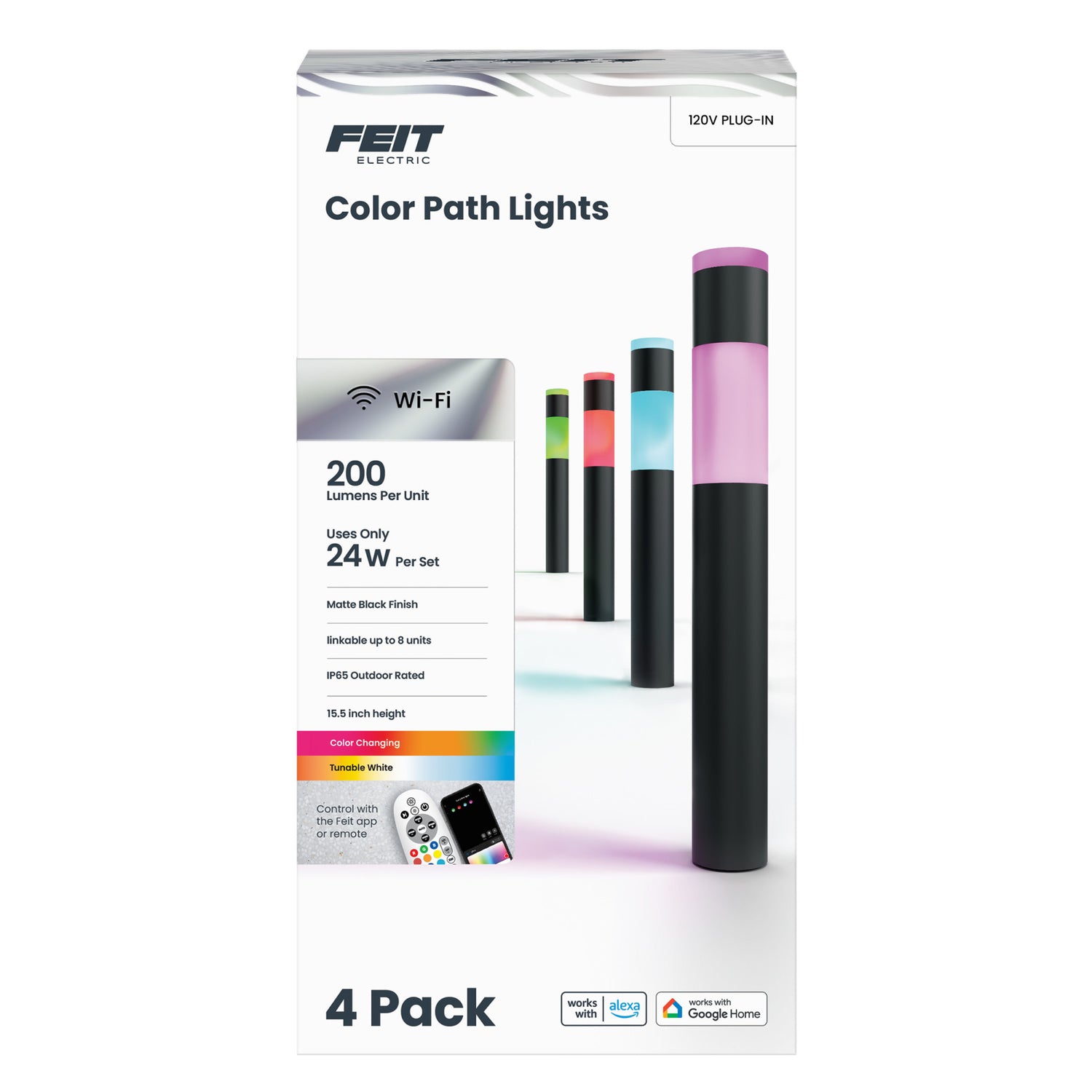 Smart Color Changing and Tunable White Path Lights (4-Pack)