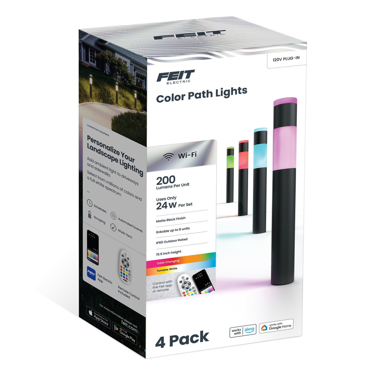 Smart Color Changing and Tunable White Path Lights (4-Pack)