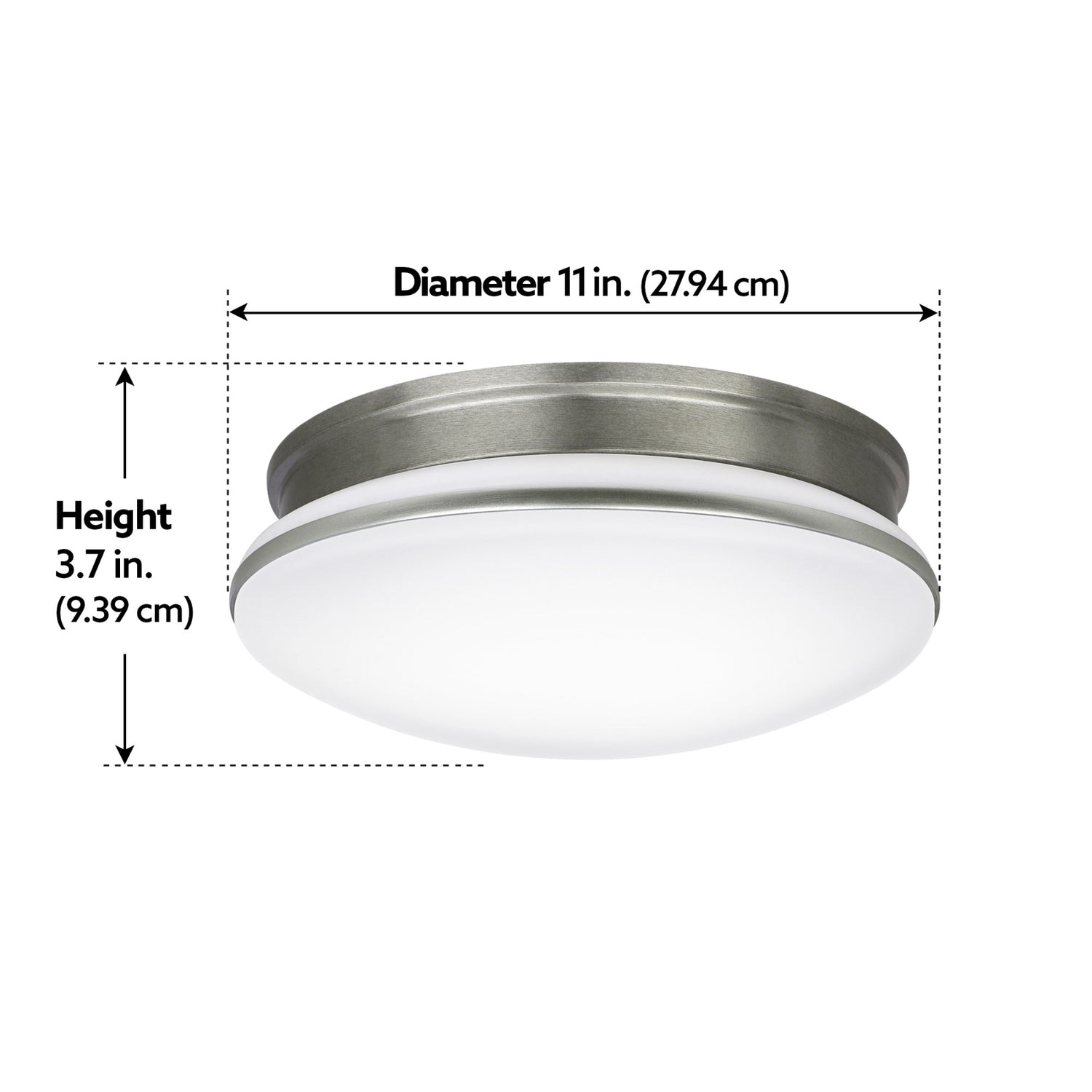 11 in. Round 3-in-1 Selectable Color Puff LED Ceiling Fixture