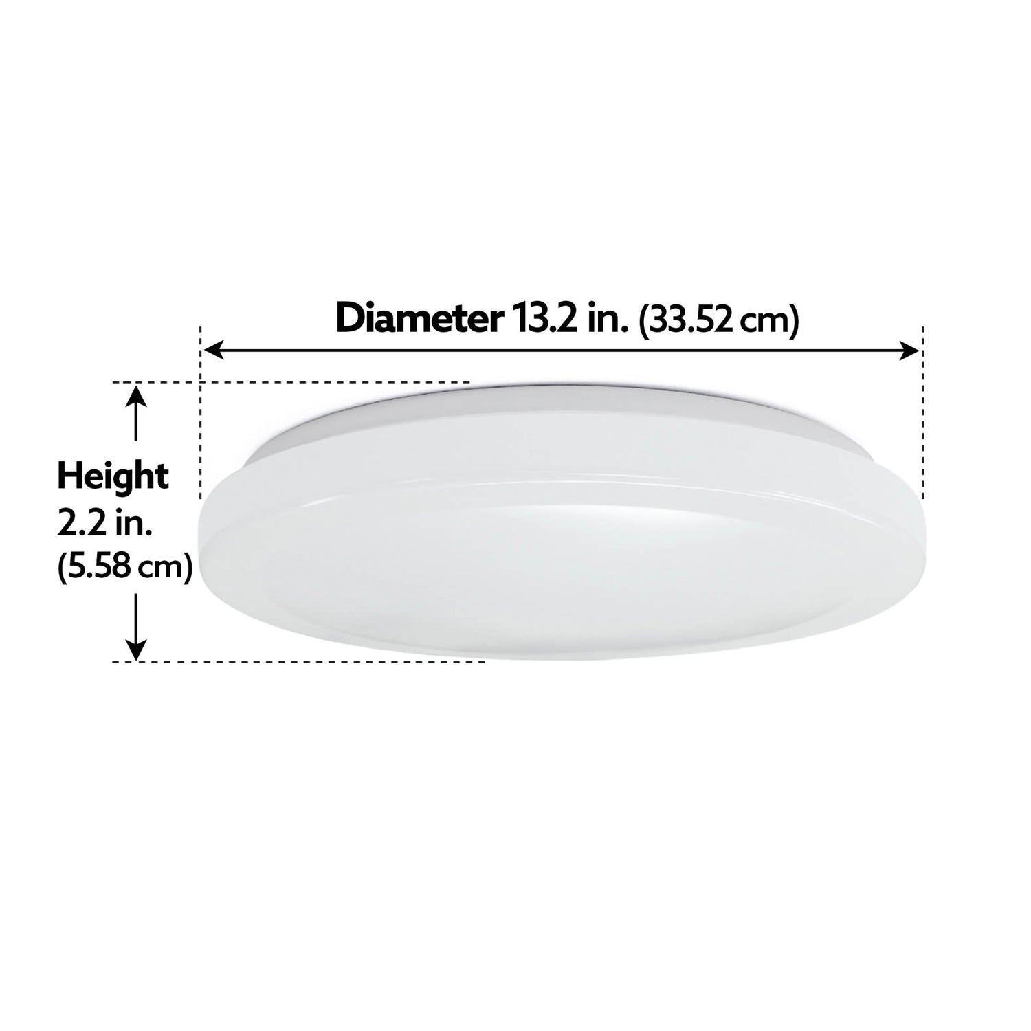 13 in. 3-in-1 Color Selectable Round Puff LED Ceiling Fixture