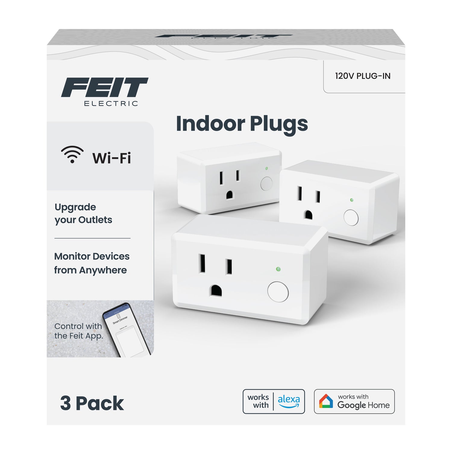 Indoor Smart Wall Plug (3-Pack)