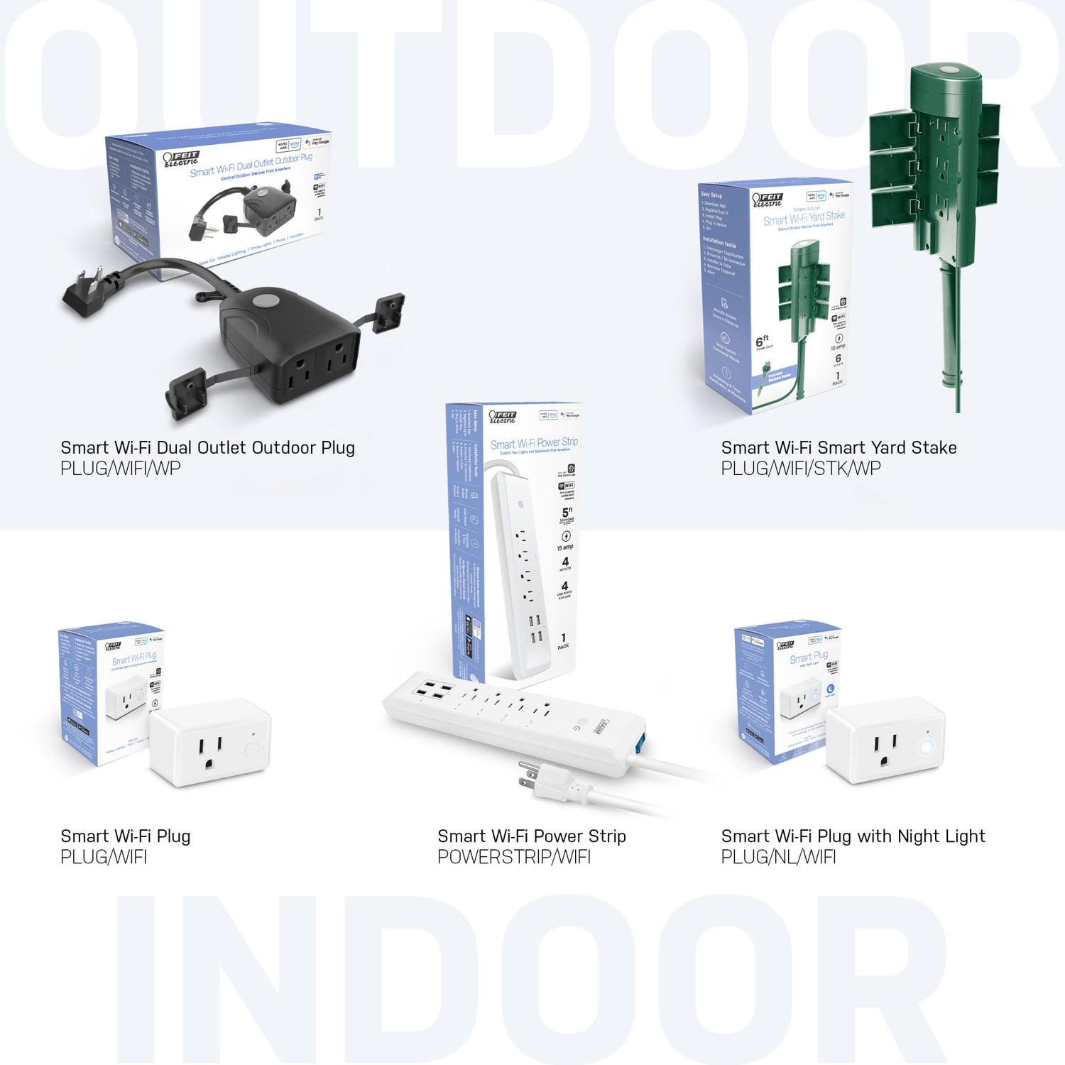 Six Outlet Outdoor Stake Wi-Fi Smart Plug