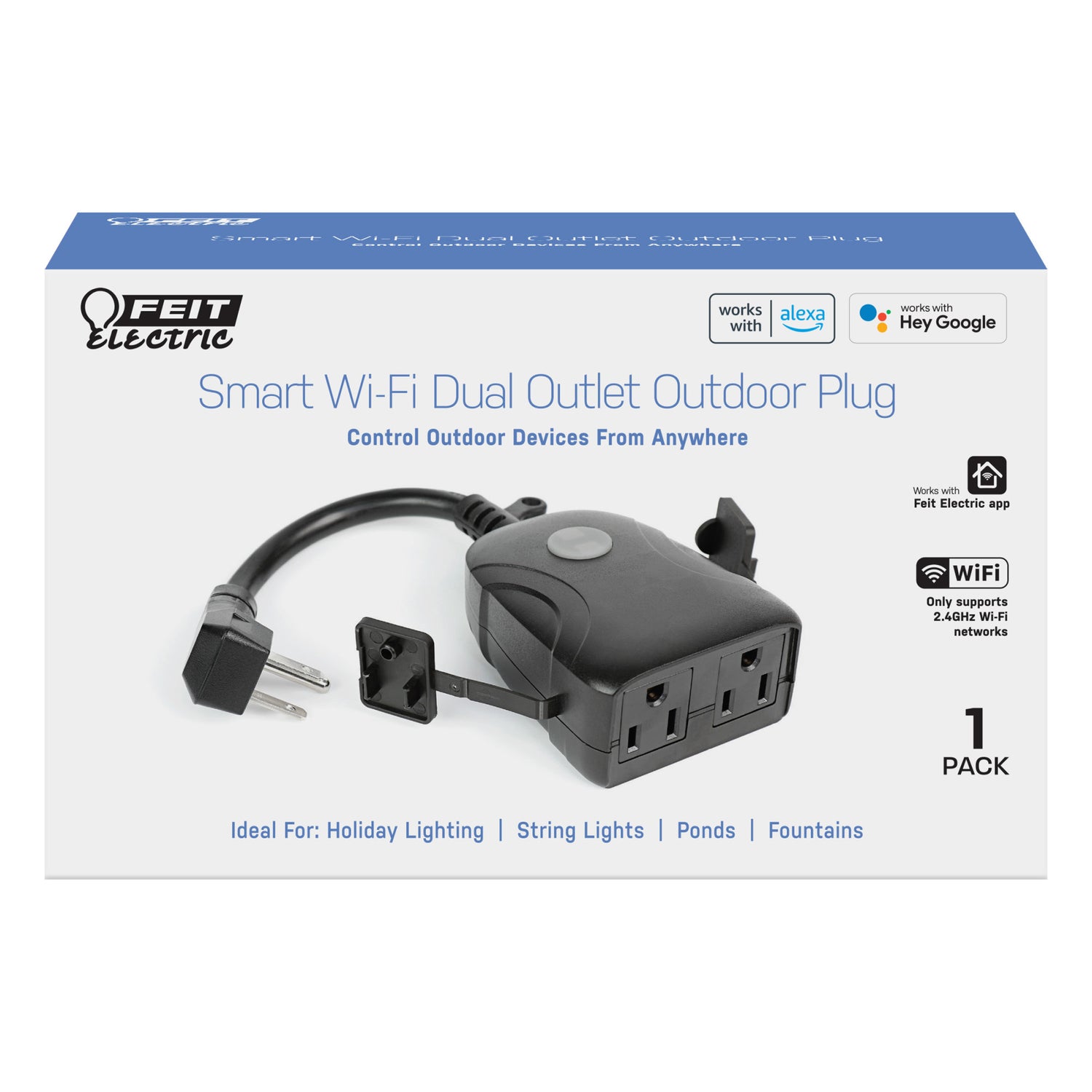 Dual Outlet Outdoor Wi-Fi Smart Plug