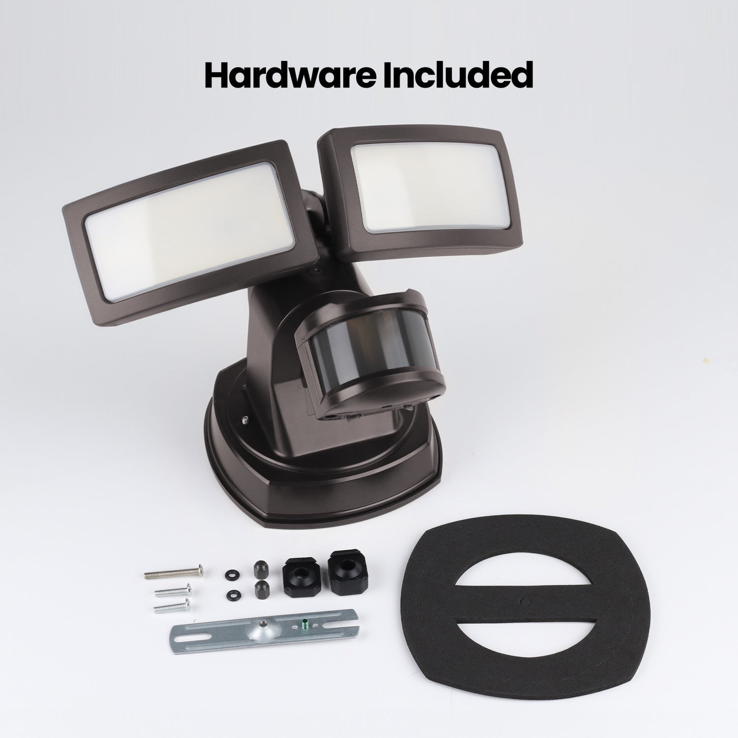 10.5 in. Bronze LED Flood Light with Motion Sensor