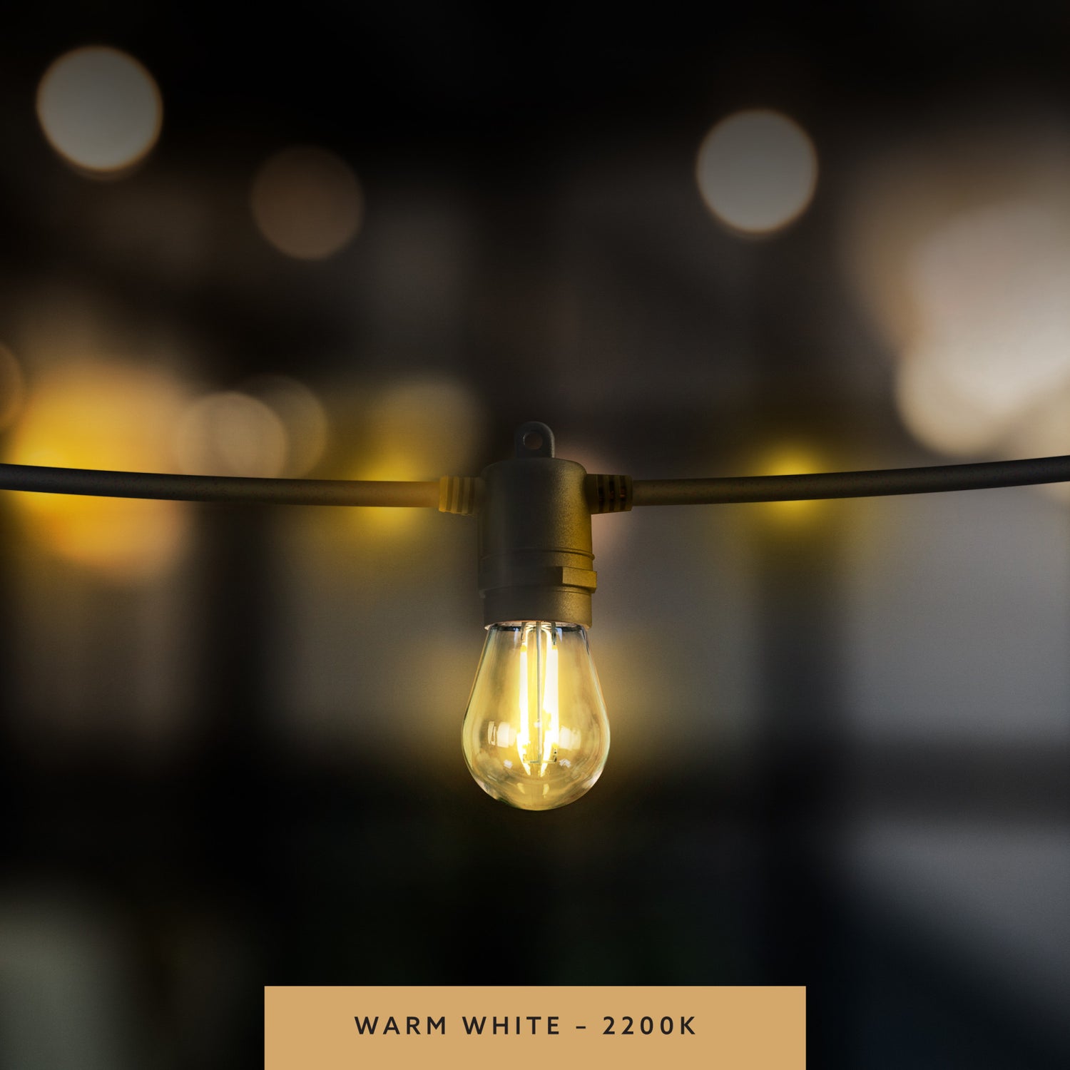 2W (22W Replacement) Warm White (2200K) S14 Base (E26 Replacement) LED High Output String Light Bulb Replacement (12-Pack)