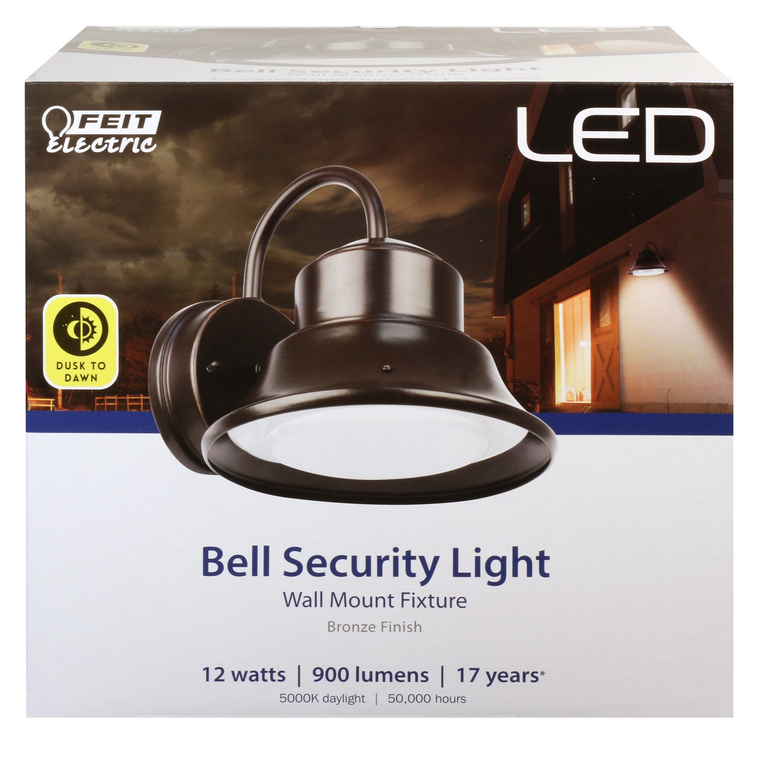 900 Lumens 5000K Dusk to Dawn Dawn Bell Security Light