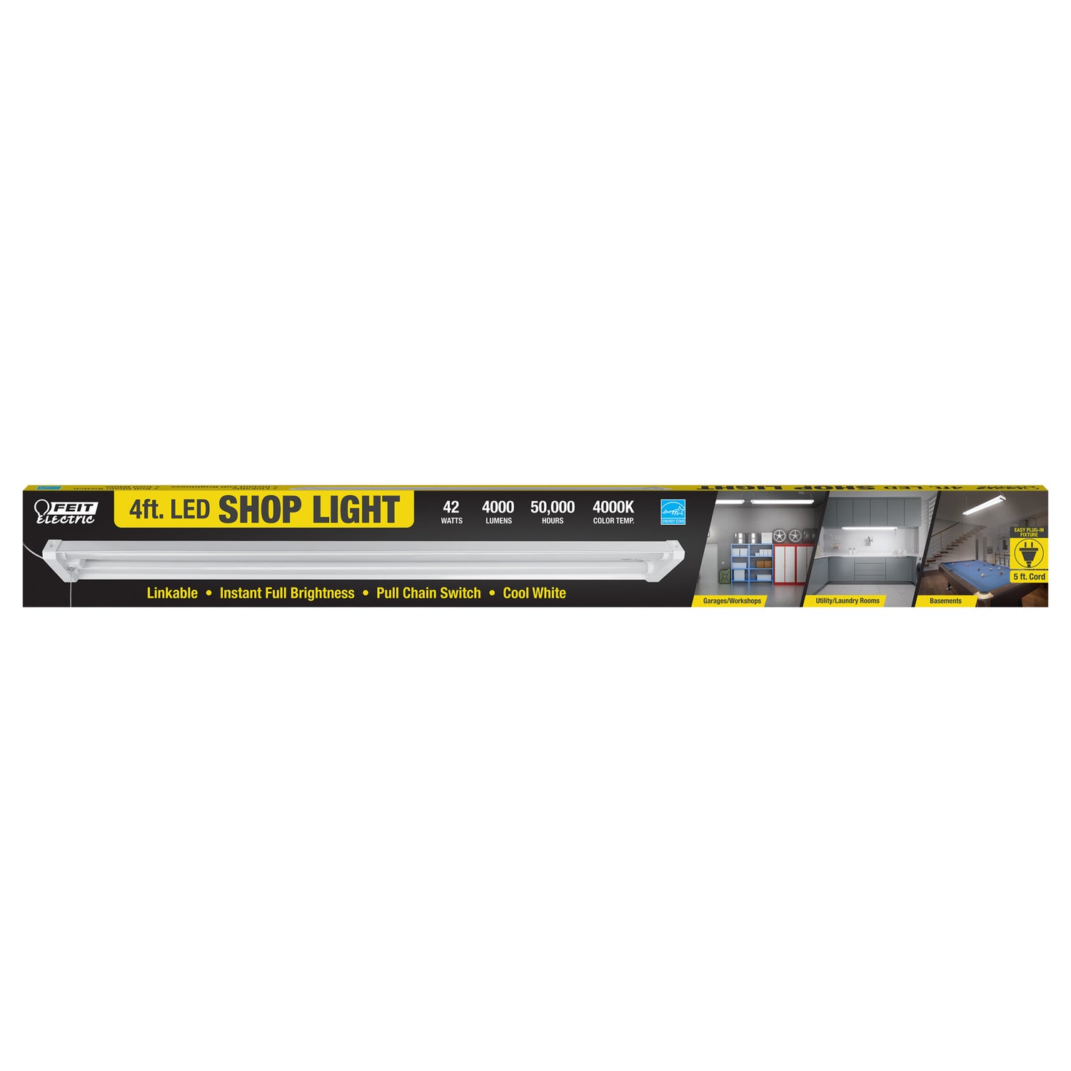 4 ft. Cool White (4000K) LED Shop Light