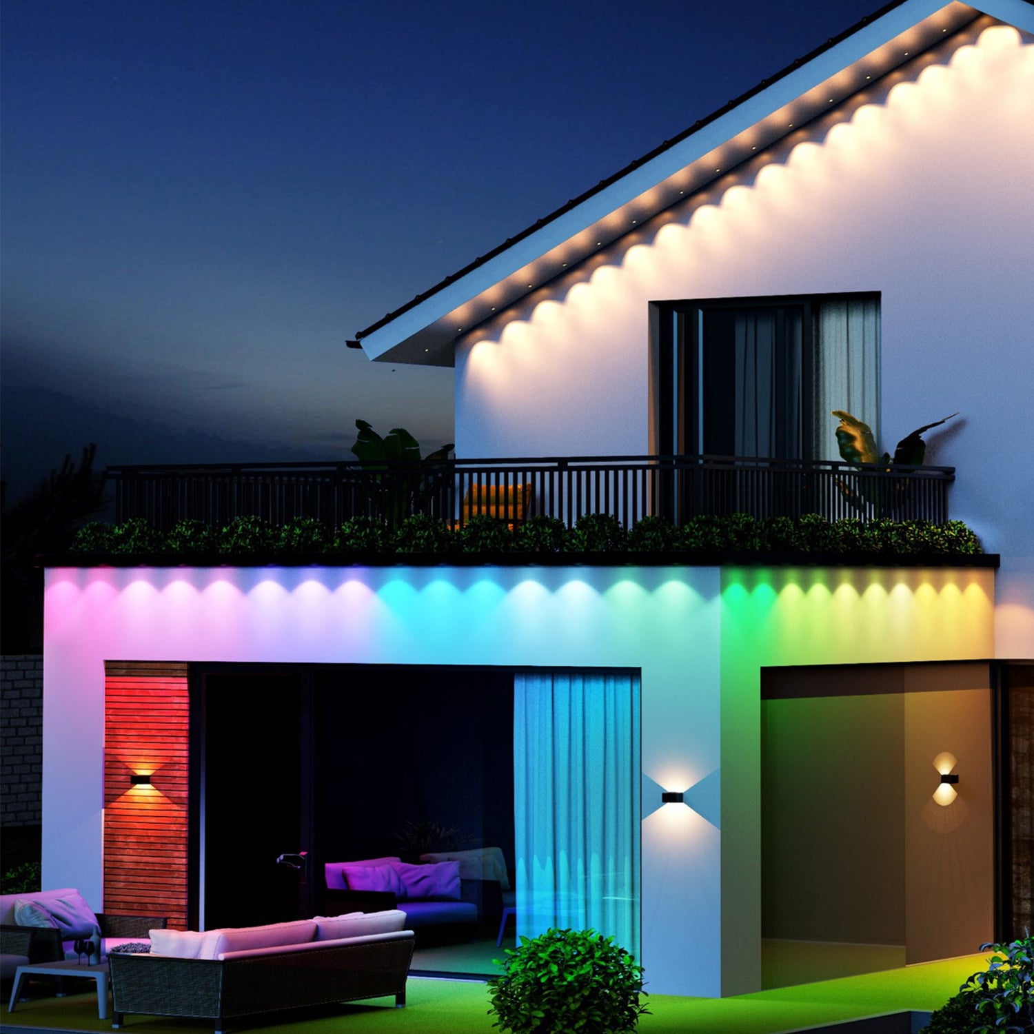 100 ft. Smart Color Changing Permanent Outdoor LED String Lights