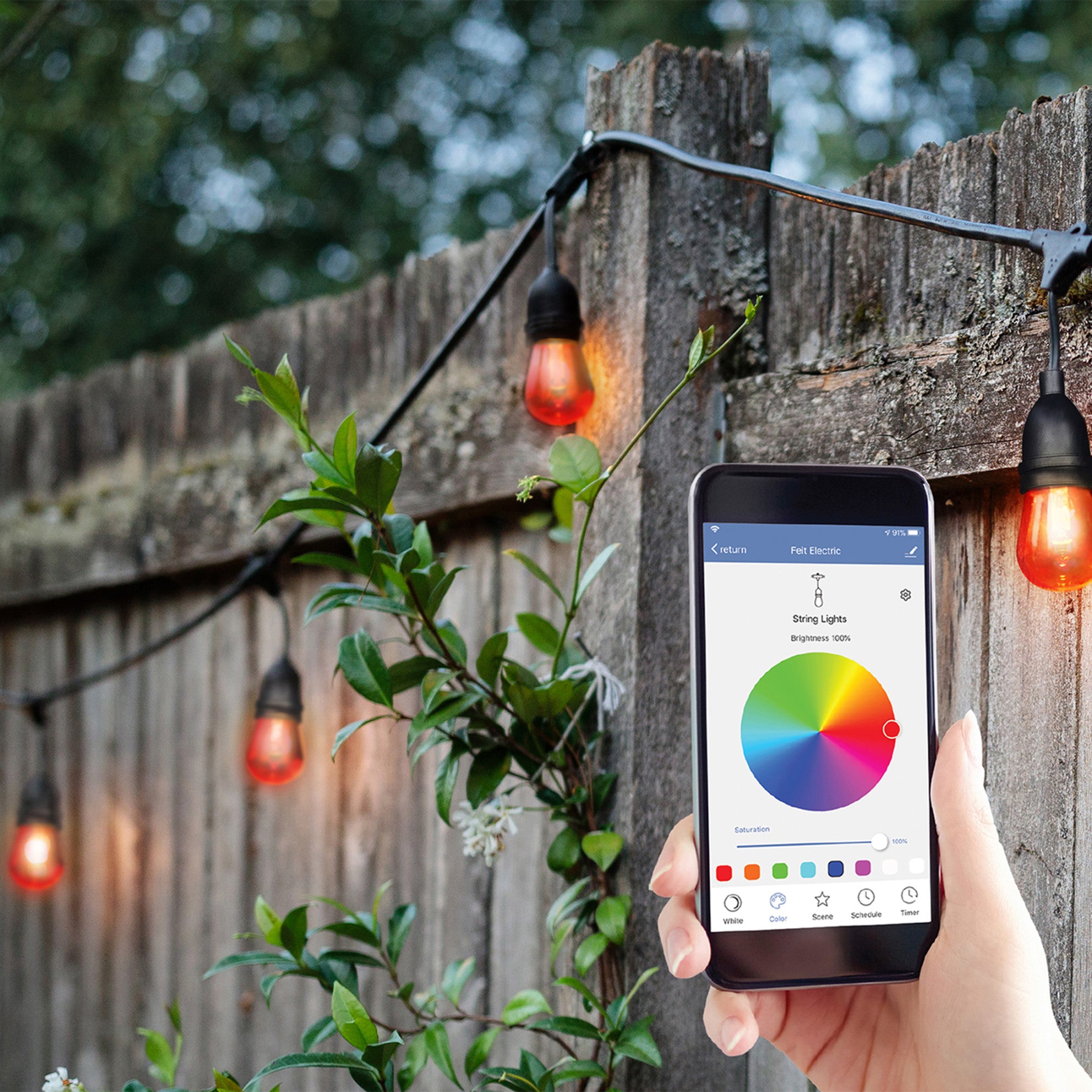 Feit electric color changing string outlet lights