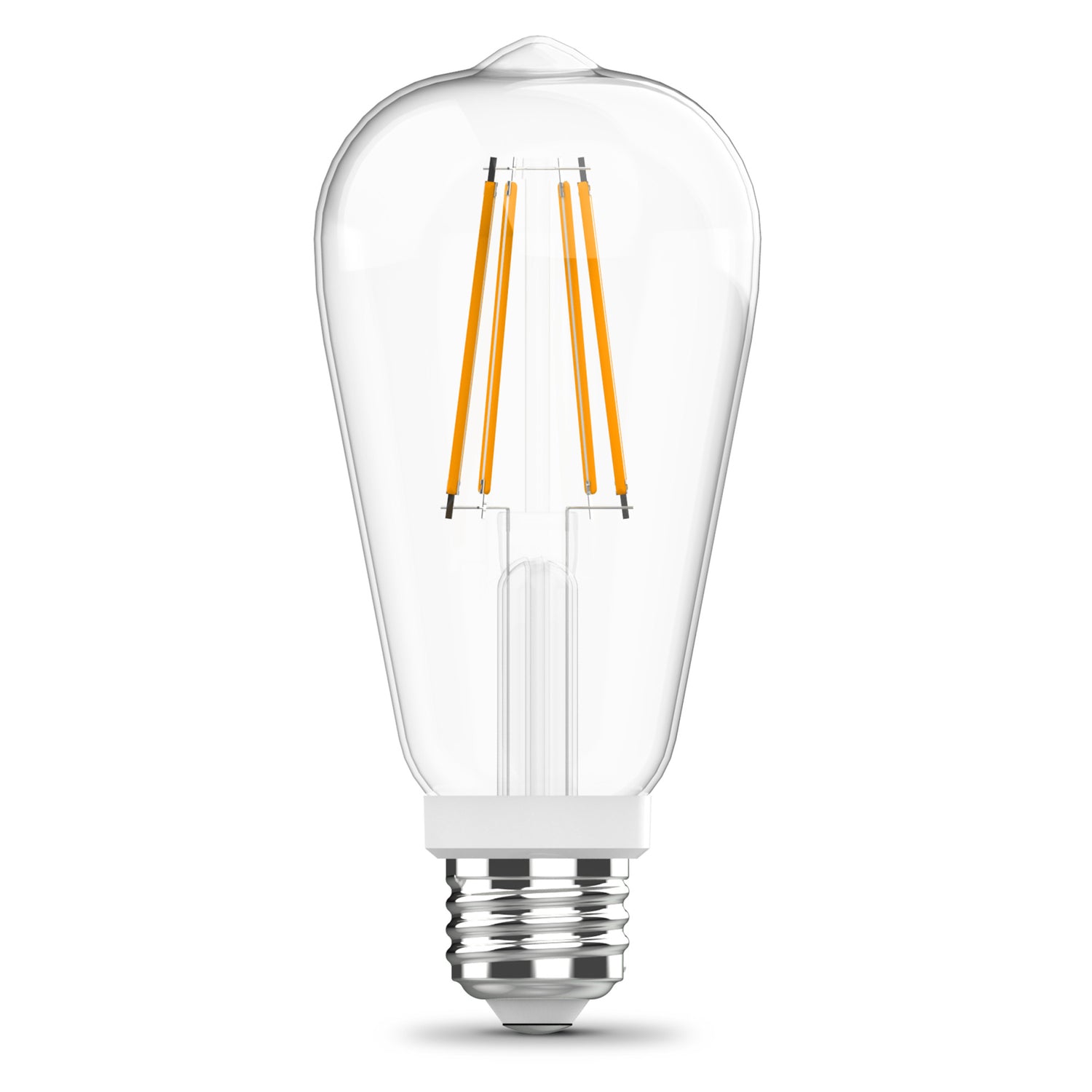 12W (100W Replacement) ST19 E26 Non-Dimmable Straight Filament Clear Glass Vintage Edison LED Light Bulb, Soft White
