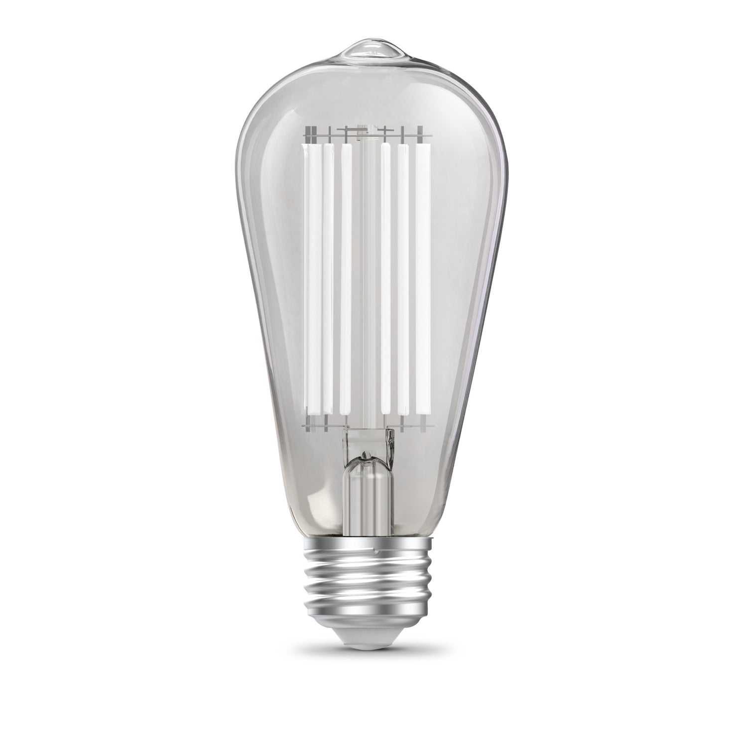 8.8W (60W Replacement) Soft White (2700K) ST19 Shape (E26 Base) LED Exposed White Filament Bulb (4-Pack)