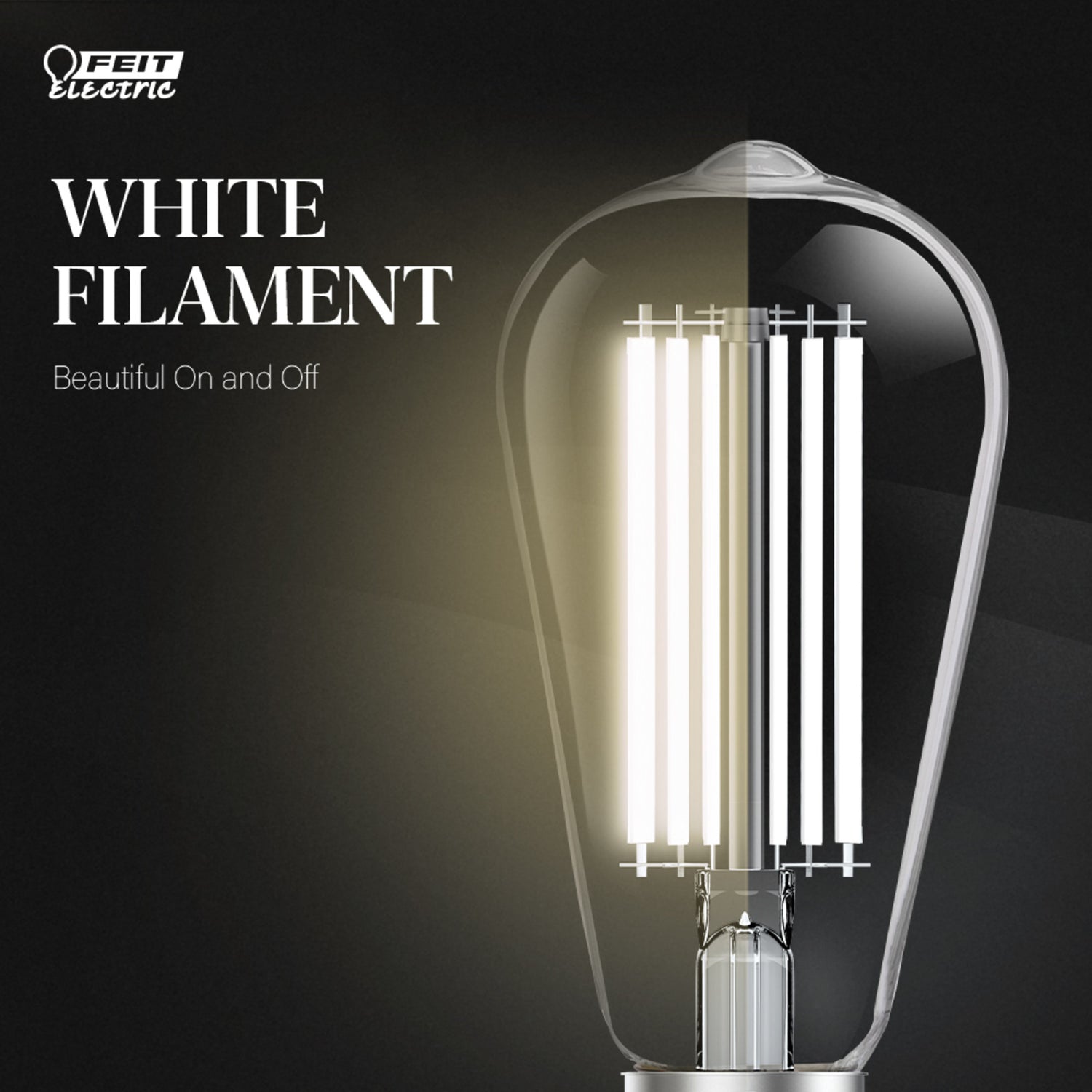 8.8W (60W Replacement) Soft White (2700K) ST19 Shape (E26 Base) LED Exposed White Filament Bulb (4-Pack)