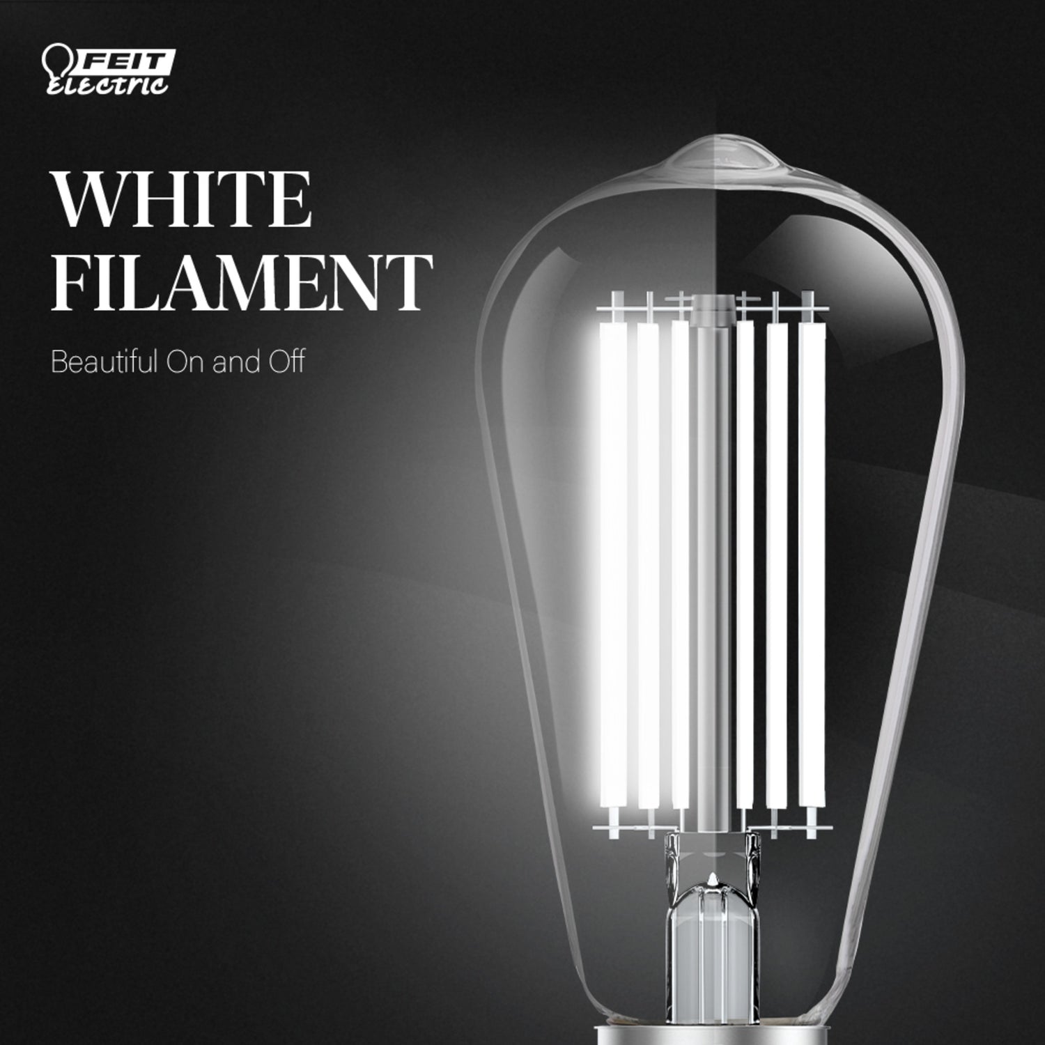 8.8W (60W Replacement) Daylight (5000K) ST19 Shape (E26 Base) LED Exposed White Filament Bulb