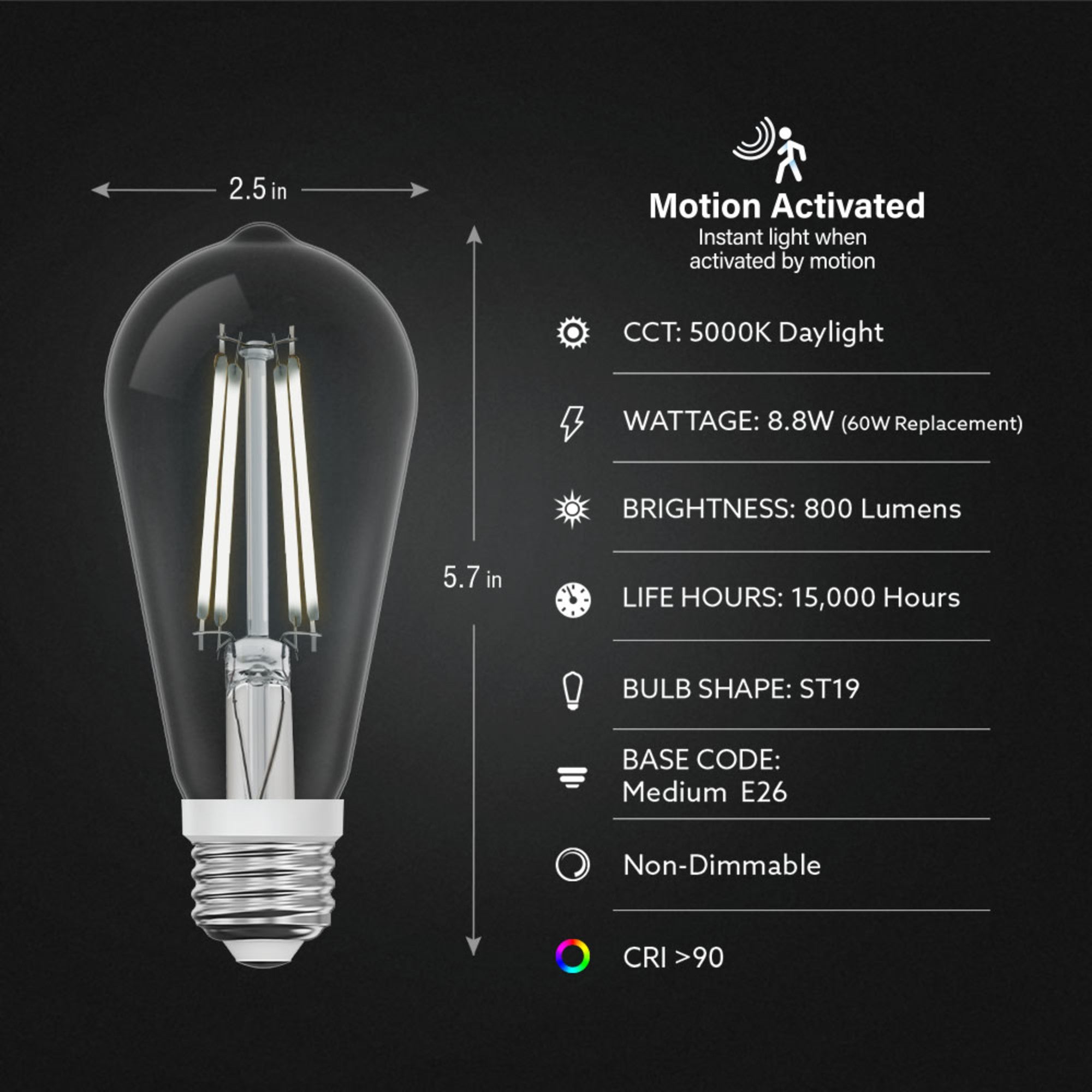 Led edison deals bulb daylight