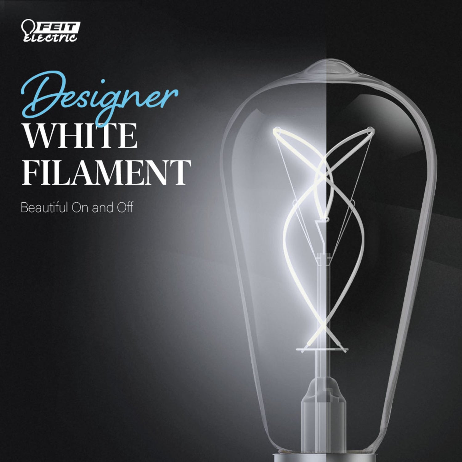 8.2W (60W Equivalent) Daylight (5000K) ST19 Shape (E26 Base) LED Designer White Filament Bulb