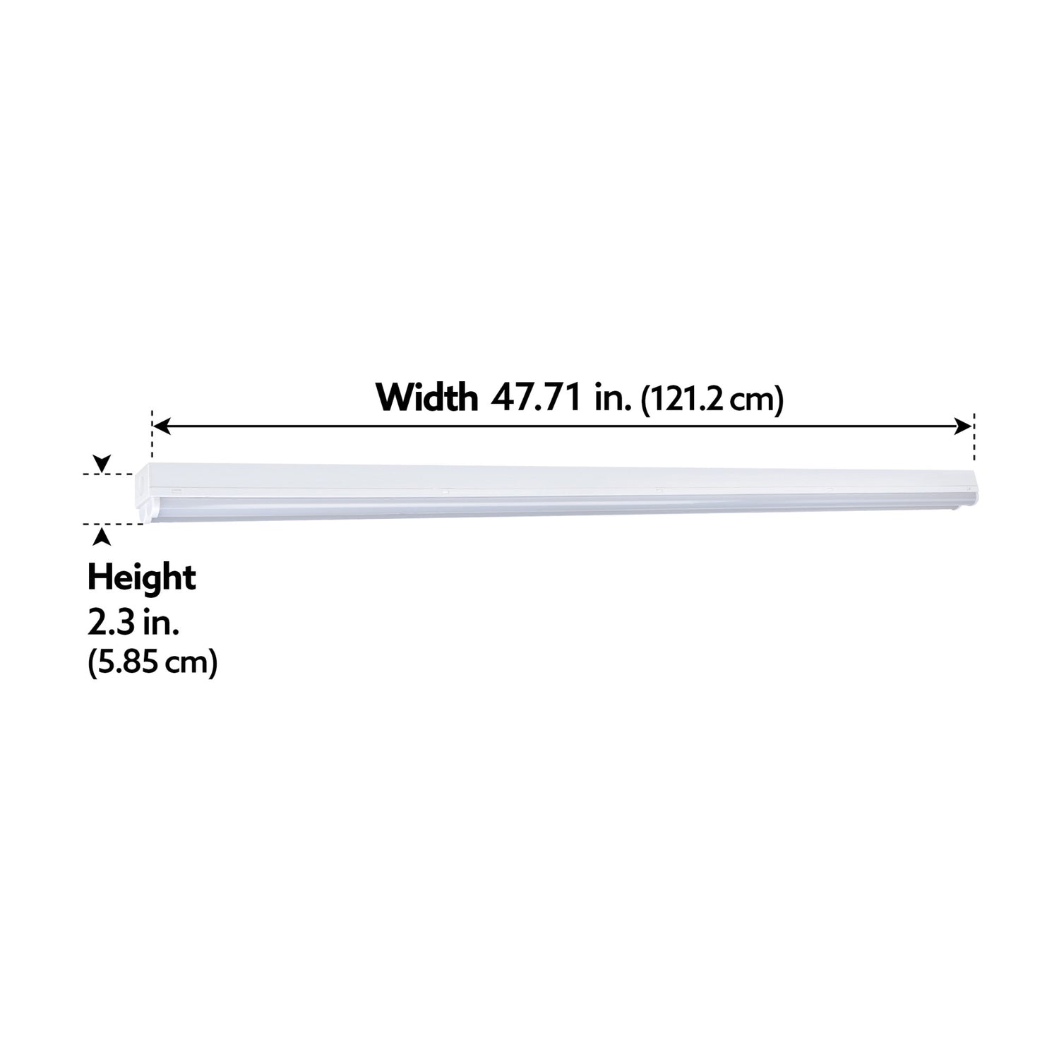 4 ft. 42W Selectable White (3CCT) Dual Lamp LED Striplight