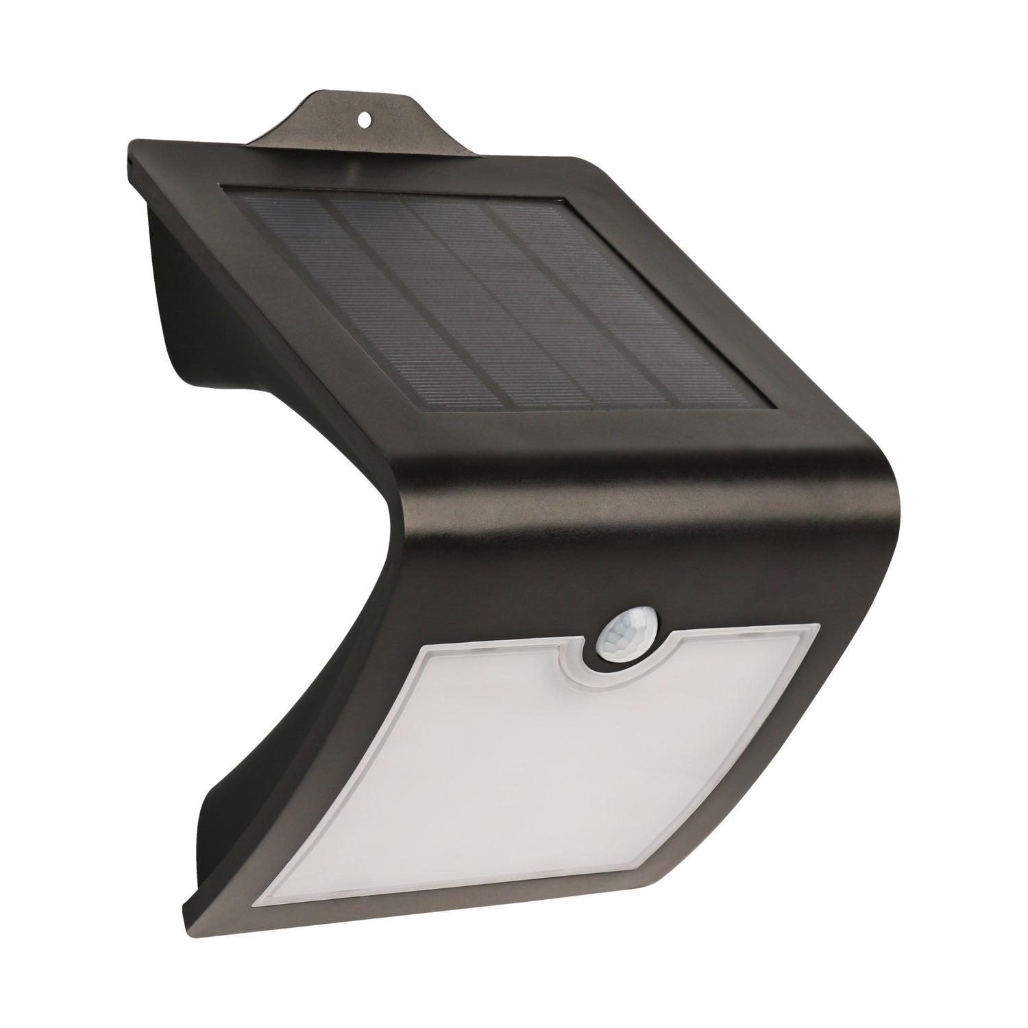 Black V-Shape Solar Powered LED Security Light with Dusk to Dawn and Motion Sensor in Daylight (5000K)