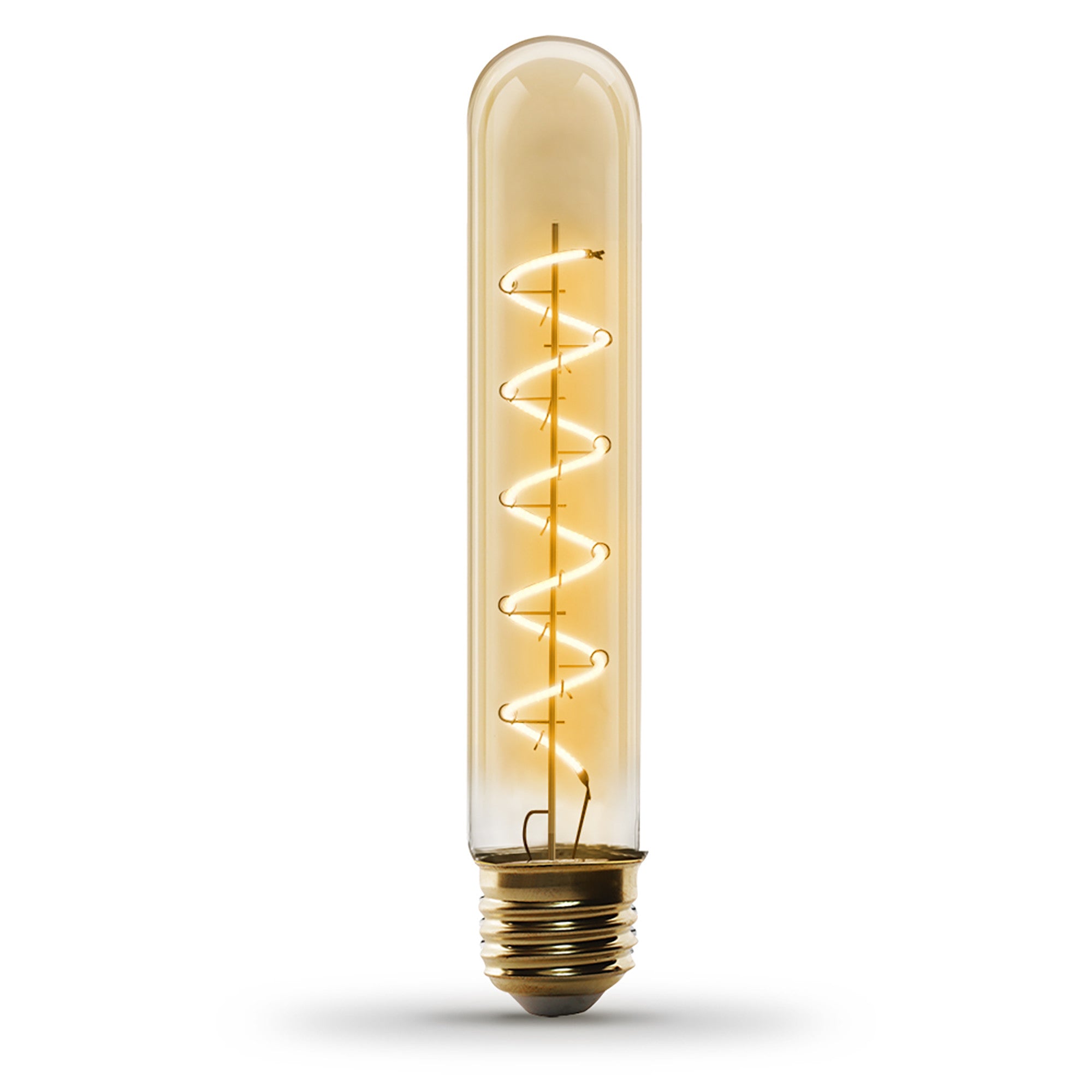 4.5W 25W Replacement T10 E26 Dimmable Spiral Filament Amber