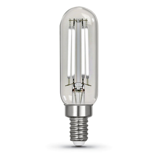 3.3W (40W Replacement) Daylight (5000K) T6 Tubular E12 Base Clear Filament LED Bulb (4-Pack)