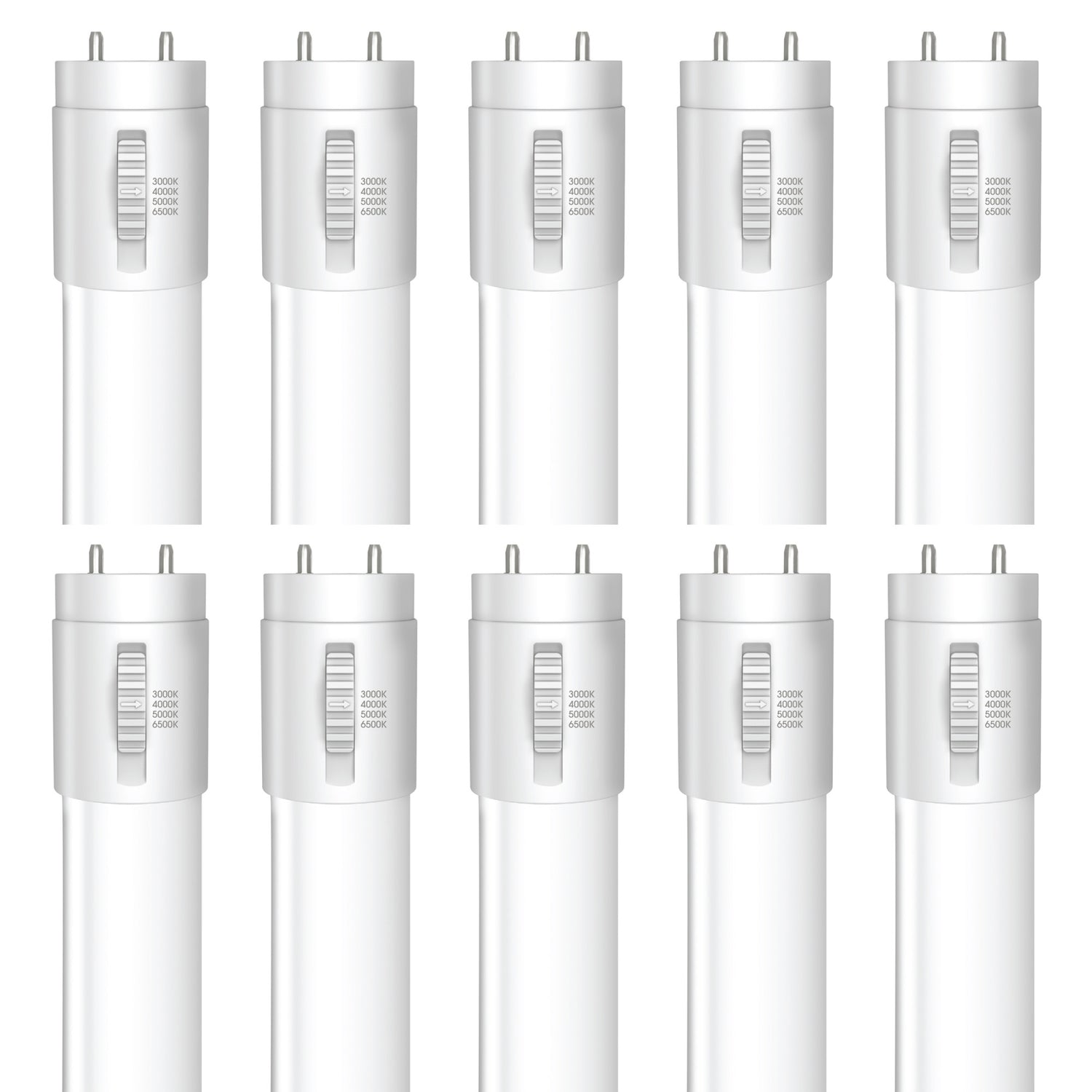 4 ft. 32W (32W Replacement) Adjustable White T8 Direct Replacement (Type A) LED Tube (10-Pack)