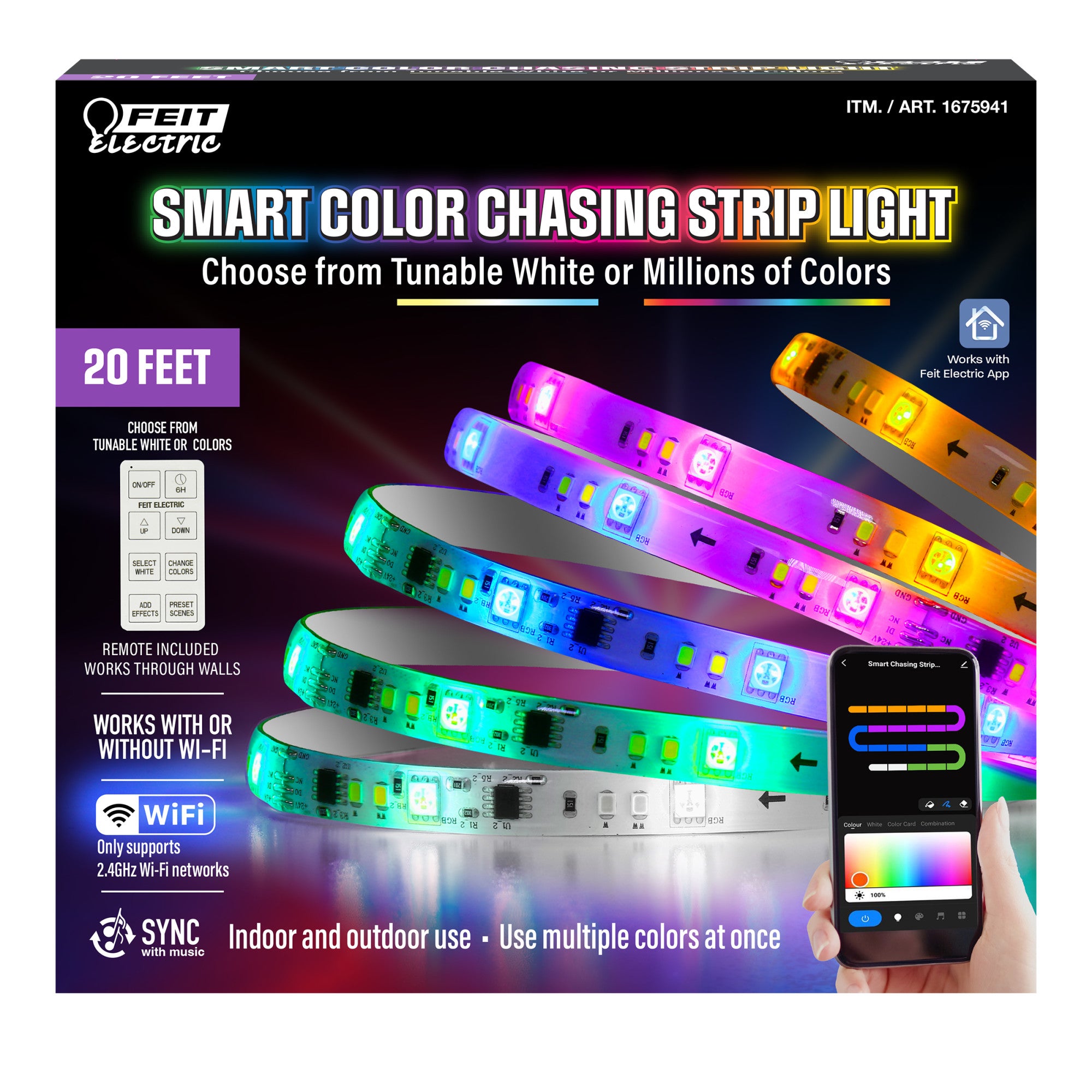 Led strip lights store different colors