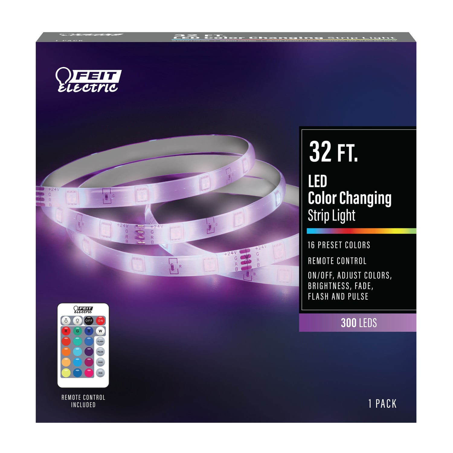 32 ft. Color Changing LED Strip Light with Remote