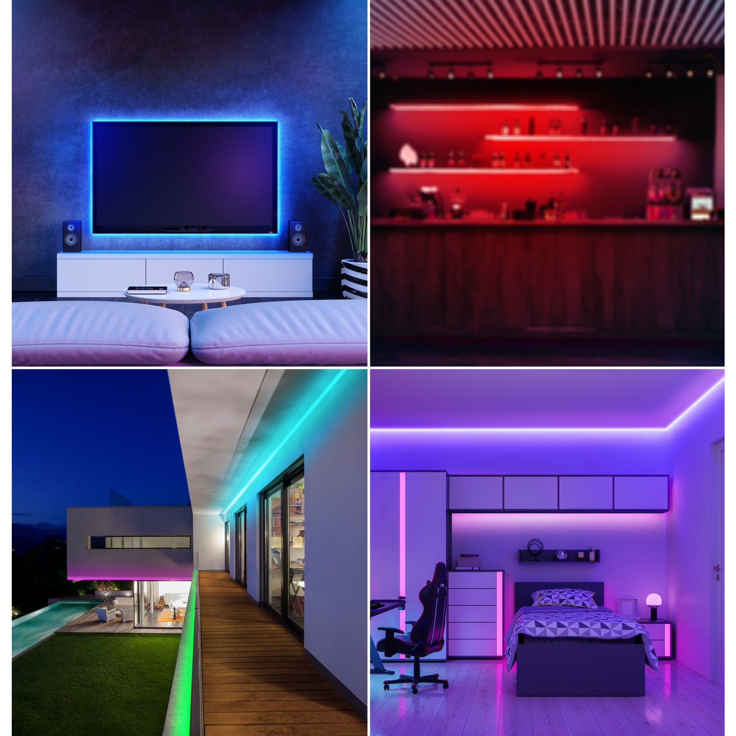 32 ft. Color Changing LED Strip Light with Remote