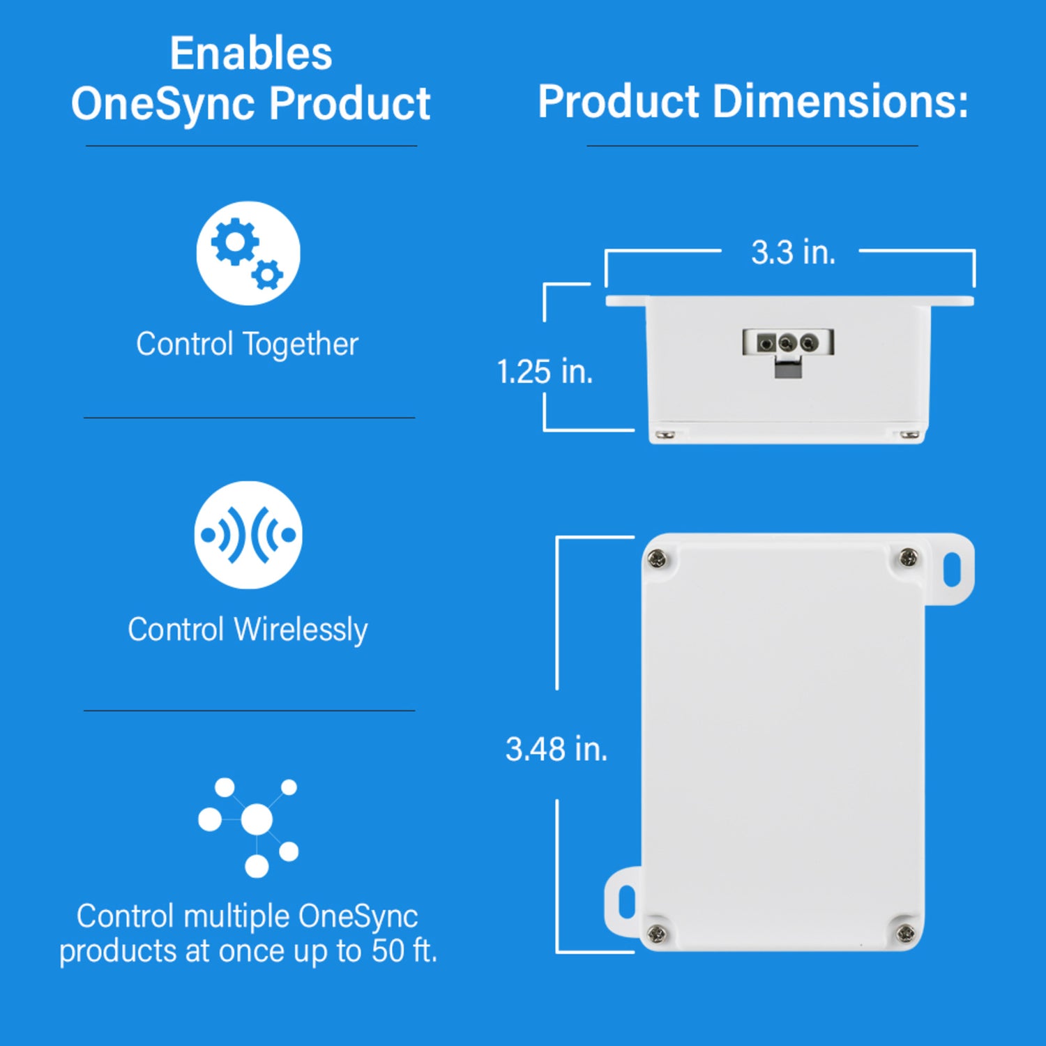 OneSync Undercabinet Hardwire Converter Junction Box