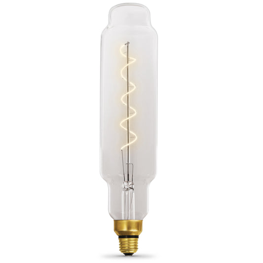 5.5W (60W Replacement) Bottle Shape E26 Dimmable Spiral Filament Clear Glass Vintage Edison LED Light Bulb, Soft White