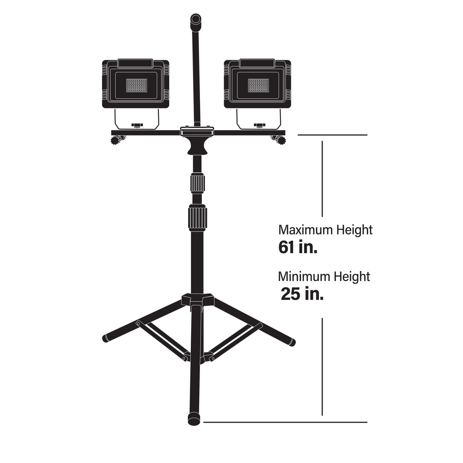 12000 Lumens Plug-in LED Work Light with Tripod